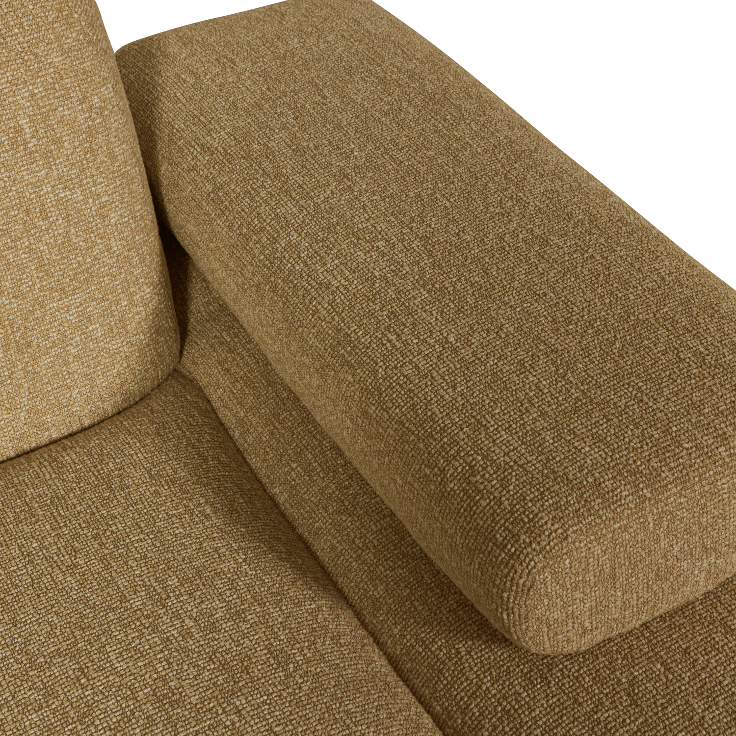 MOJO CHAISELONGUE ELEMENT RECHTS BOUCLE GELB/BRAUN MELIERT