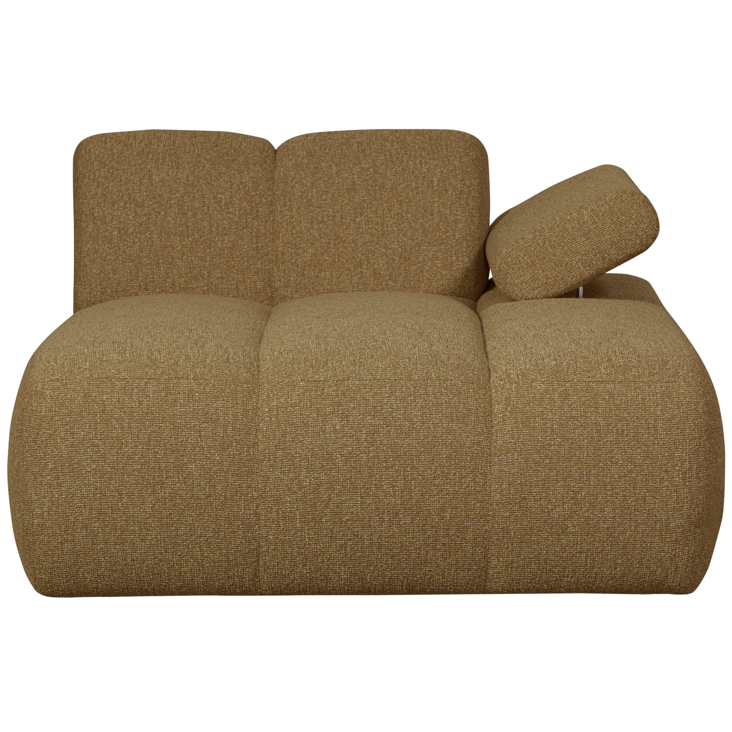 MOJO CHAISELONGUE ELEMENT RECHTS BOUCLE GELB/BRAUN MELIERT