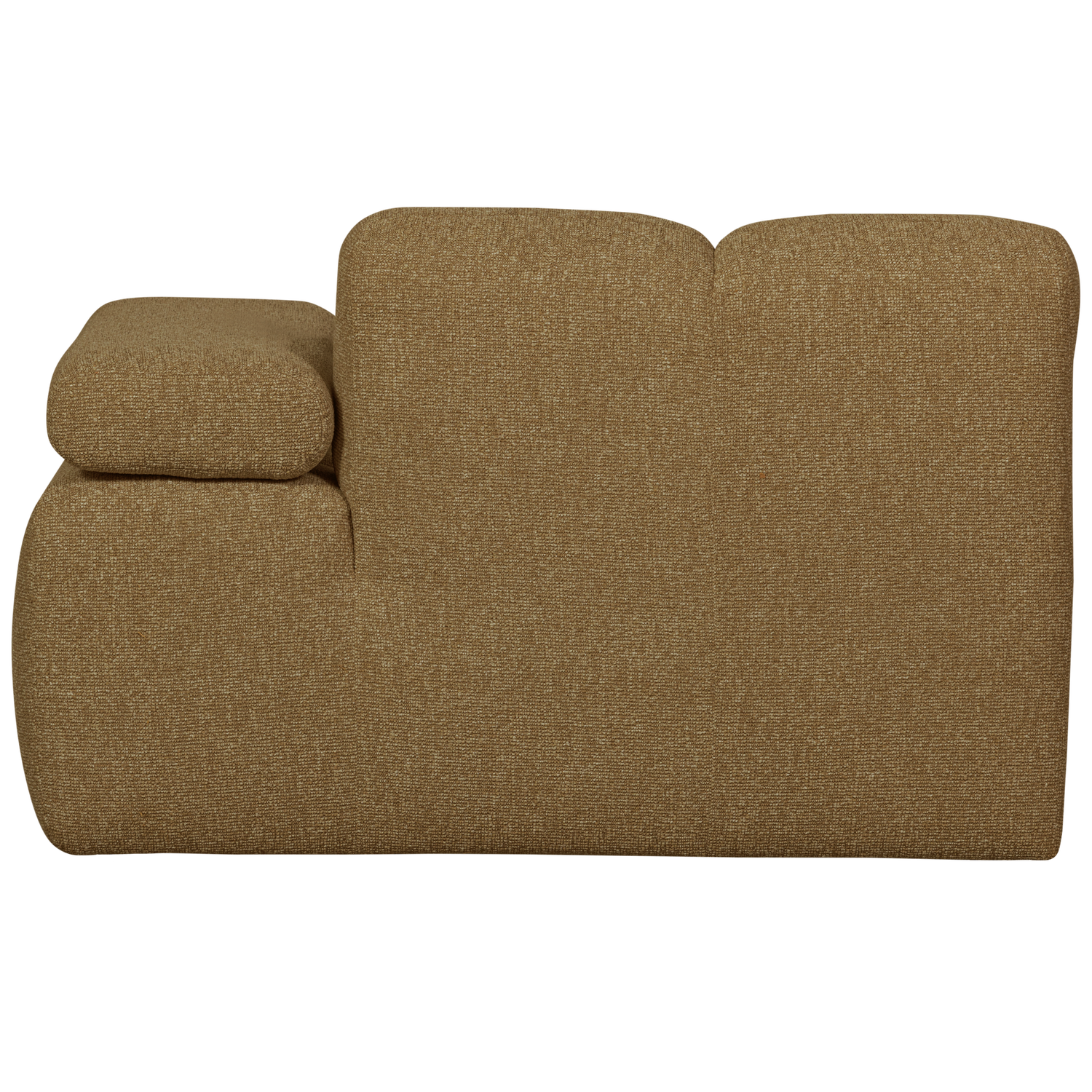 MOJO CHAISELONGUE ELEMENT RECHTS BOUCLE GELB/BRAUN MELIERT