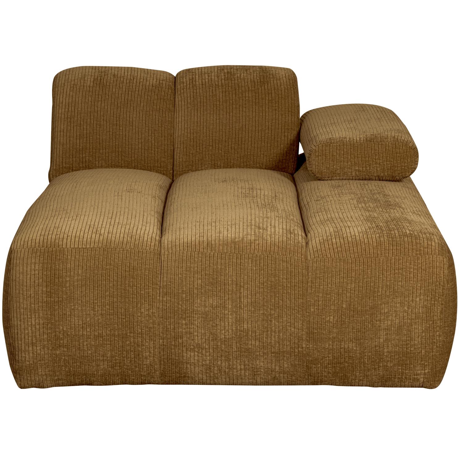 MOJO CHAISELONGUE RECHTS GERIPPTER WEBSTOFF HONIGGELB