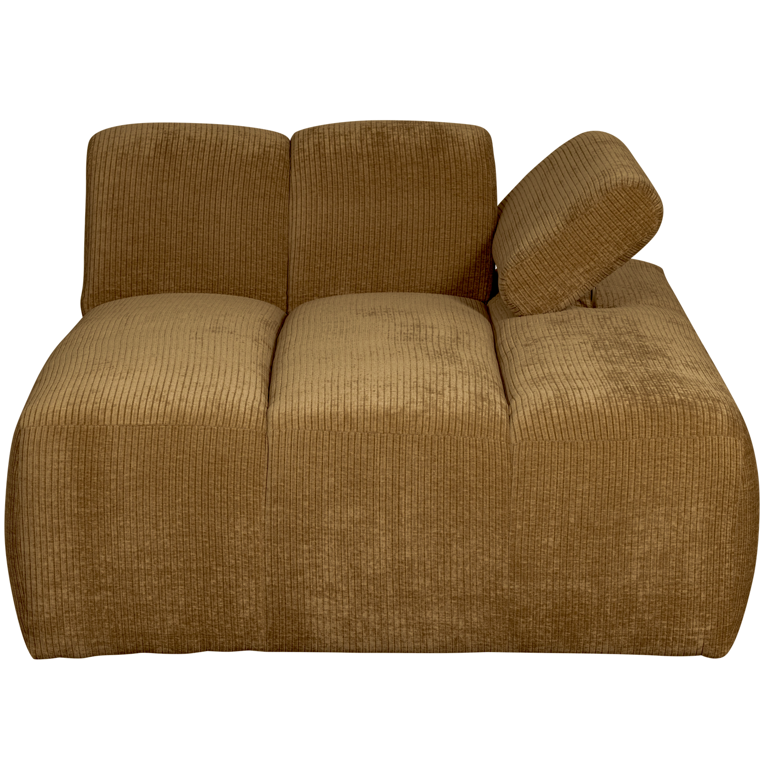 MOJO CHAISELONGUE RECHTS GERIPPTER WEBSTOFF HONIGGELB