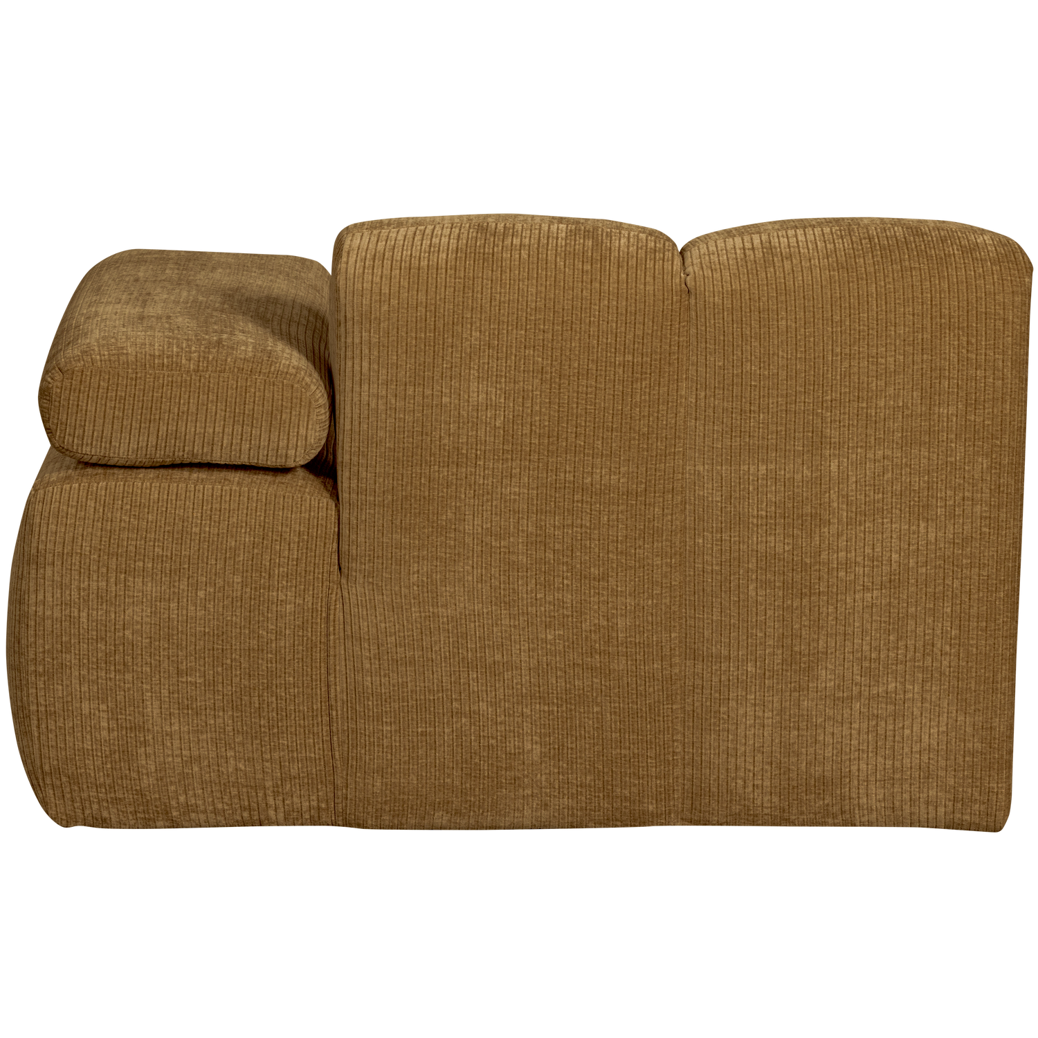 MOJO CHAISELONGUE RECHTS GERIPPTER WEBSTOFF HONIGGELB