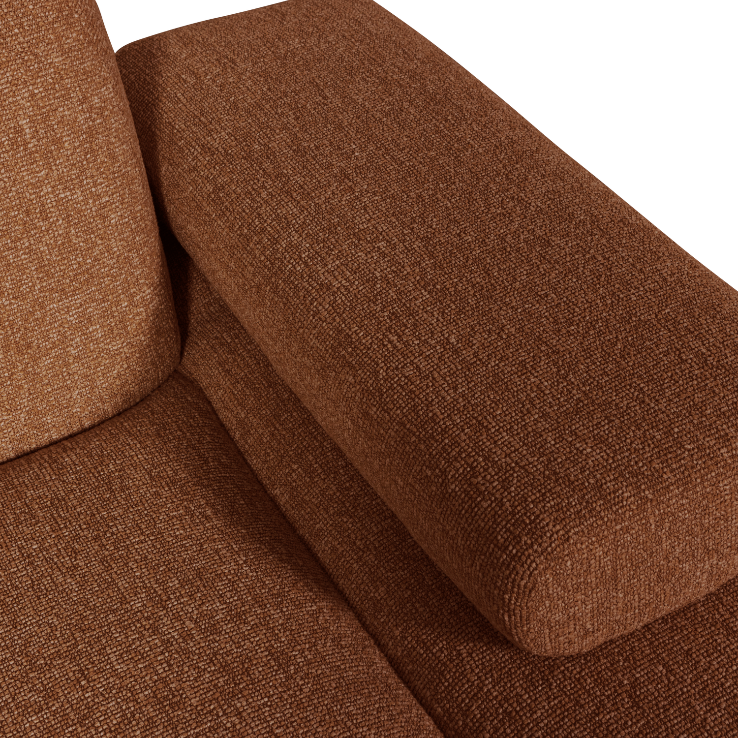 MOJO CHAISELONGUE ELEMENT RECHTS BOUCLE ROSTBRAUN MELIERT
