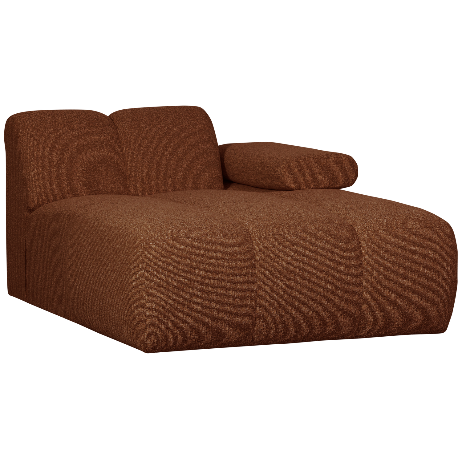 MOJO CHAISELONGUE ELEMENT RECHTS BOUCLE ROSTBRAUN MELIERT