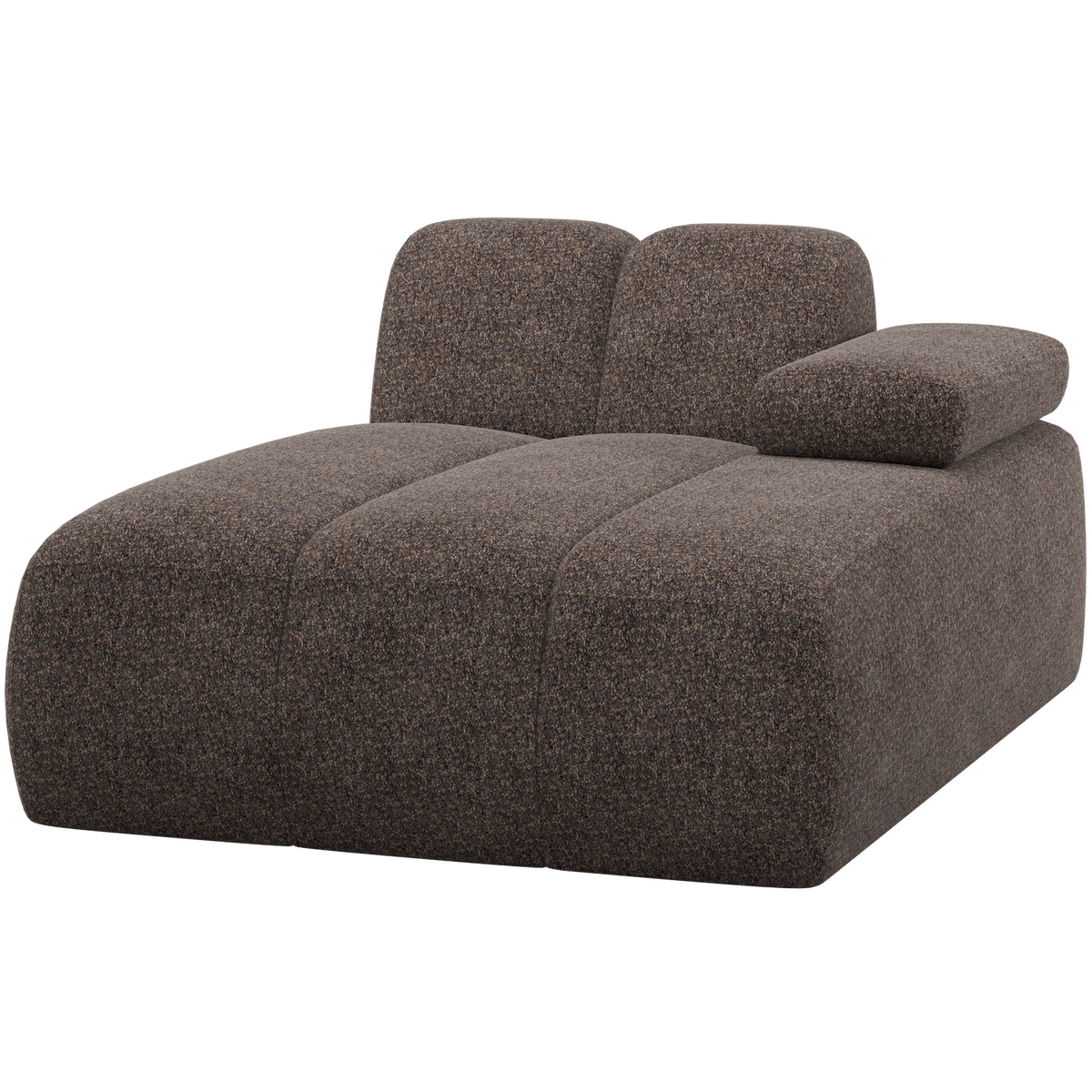 MOJO CHAISE LONGUE RECHTS WOLLE BRAUN