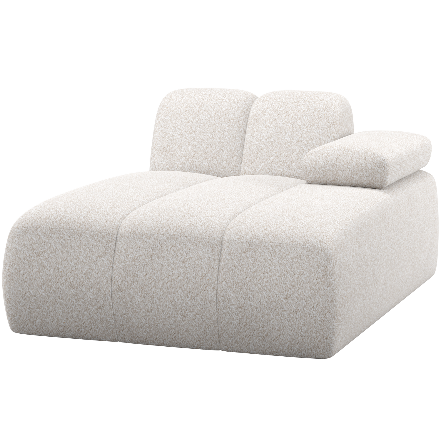 MOJO CHAISE LONGUE RECHTS WOLLE ECRU