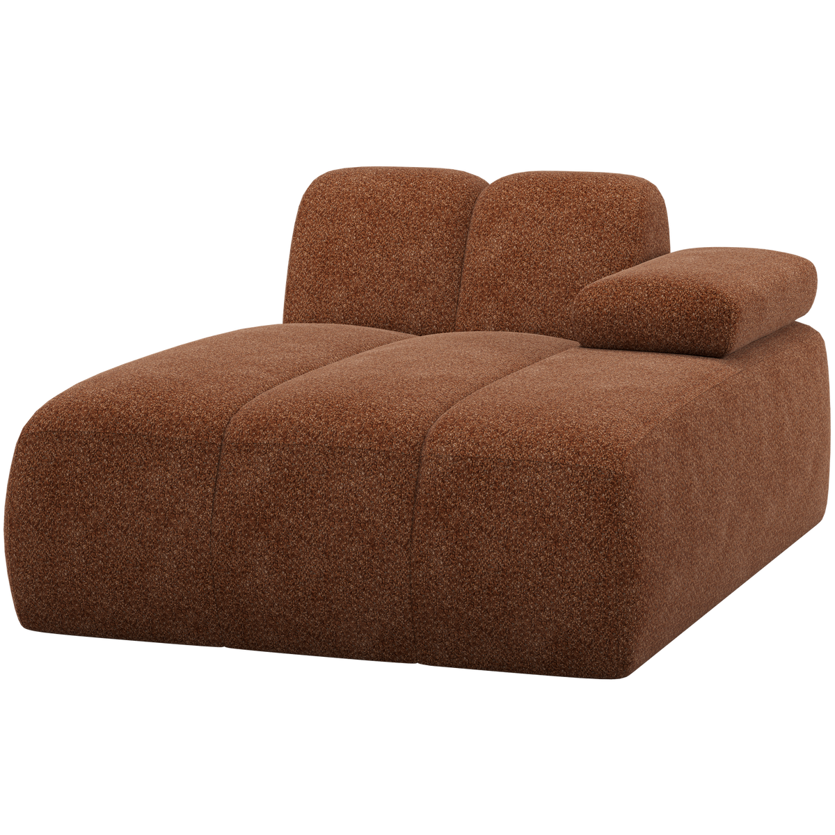 MOJO CHAISE LONGUE RECHTS WOLLE ROSTBRAUN