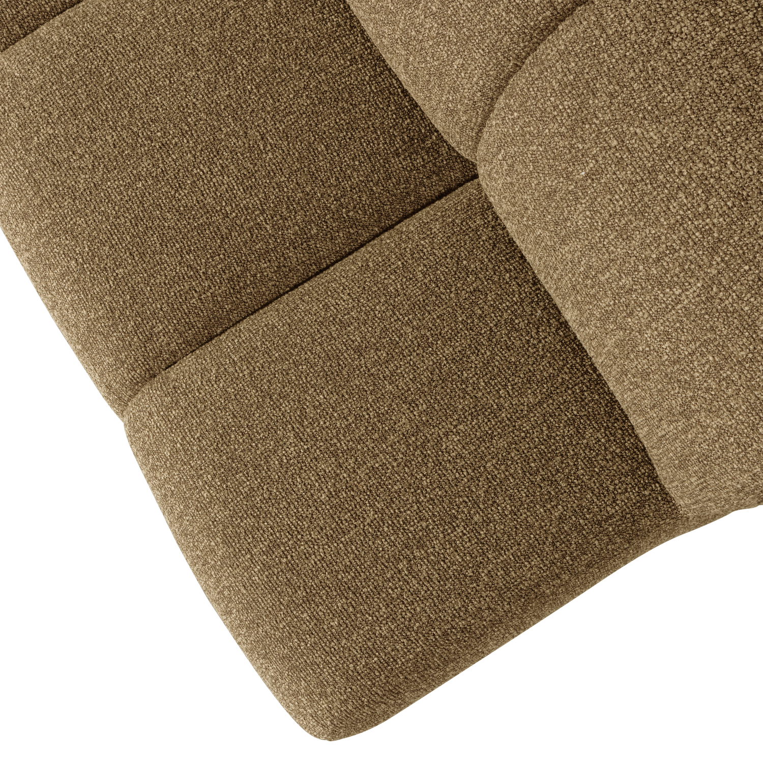 MOJO BANK 164CM MIT RUCKENLEHNE BOUCLE GELB/BRAUN MELIERT