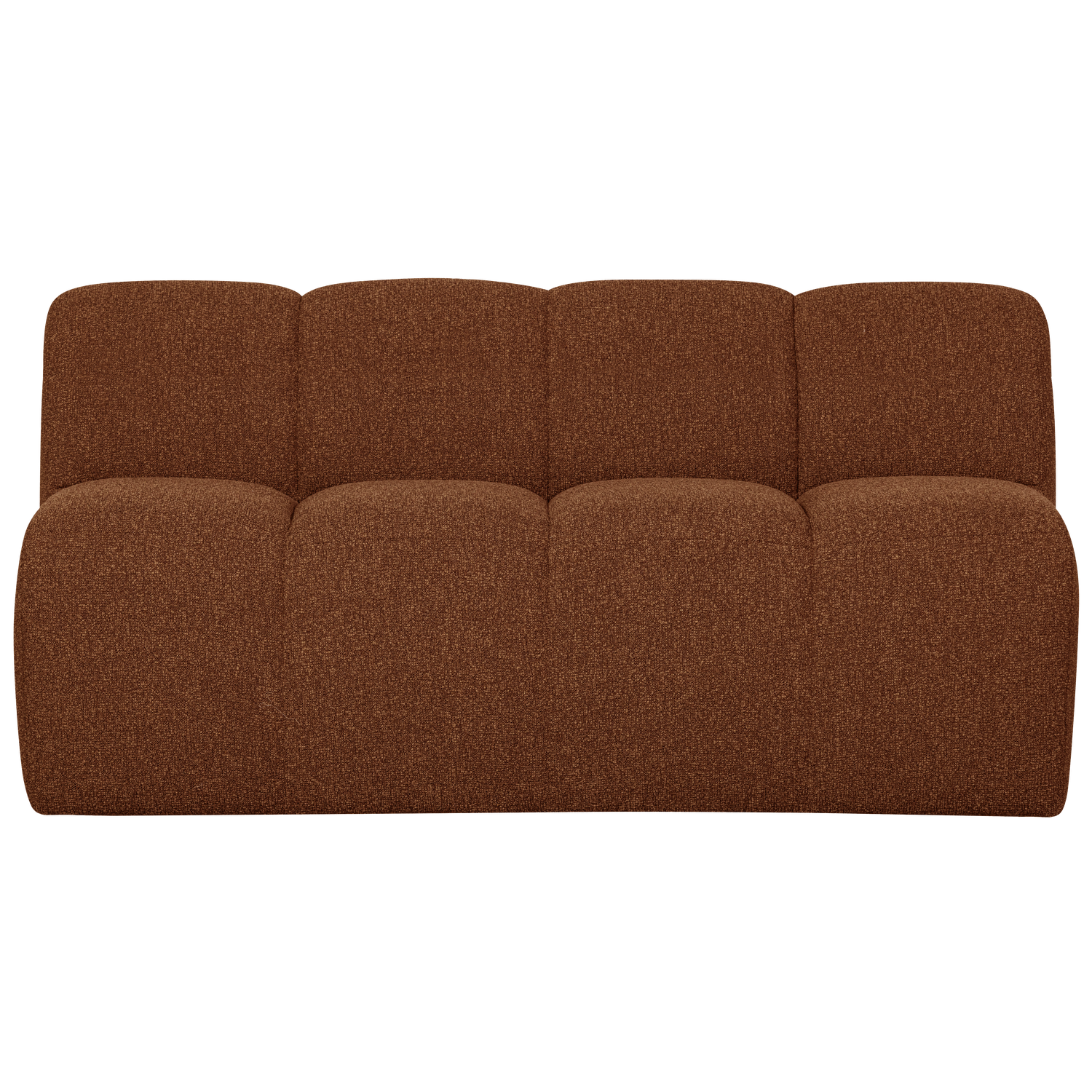 MOJO BANK 164CM MIT RUCKENLEHNE BOUCLE ROSTBRAUN MELIERT