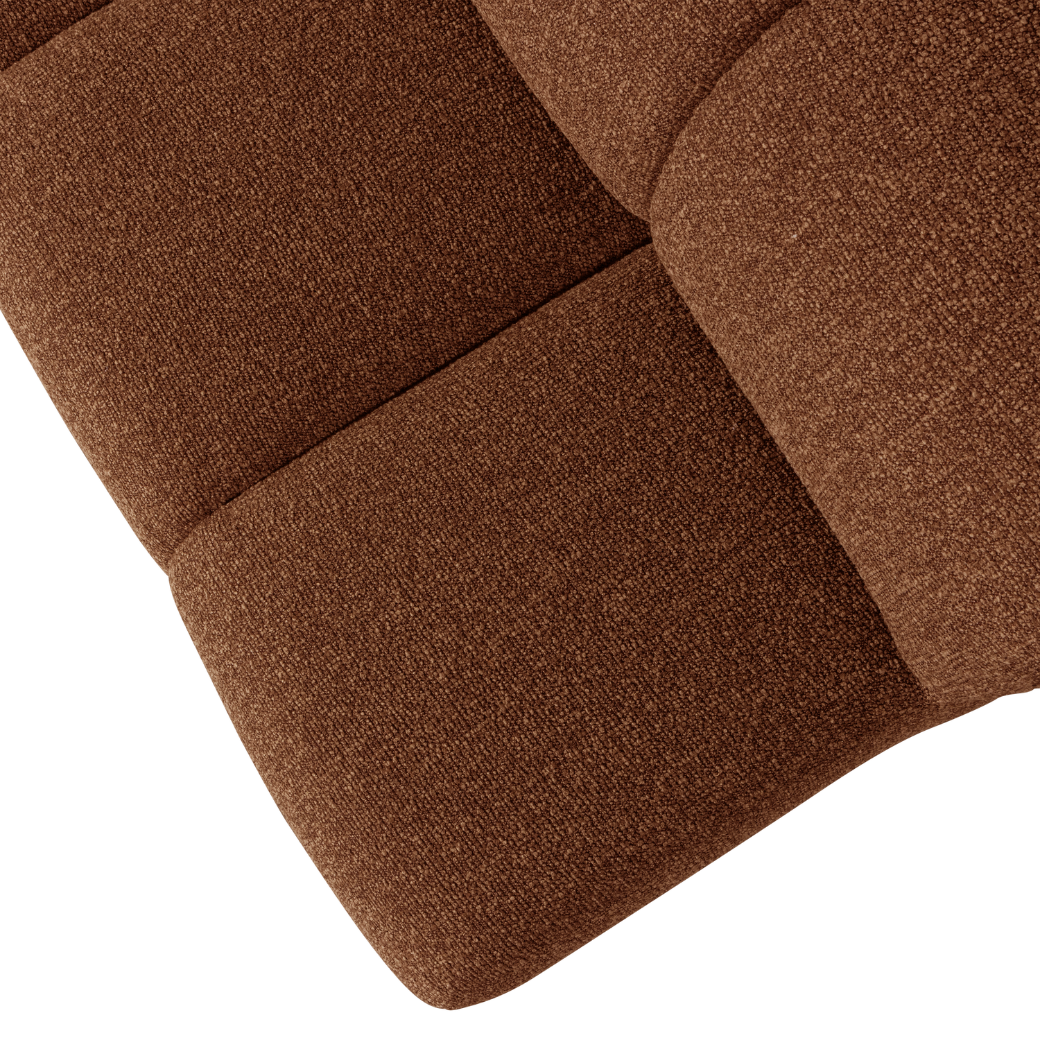 MOJO BANK 164CM MIT RUCKENLEHNE BOUCLE ROSTBRAUN MELIERT