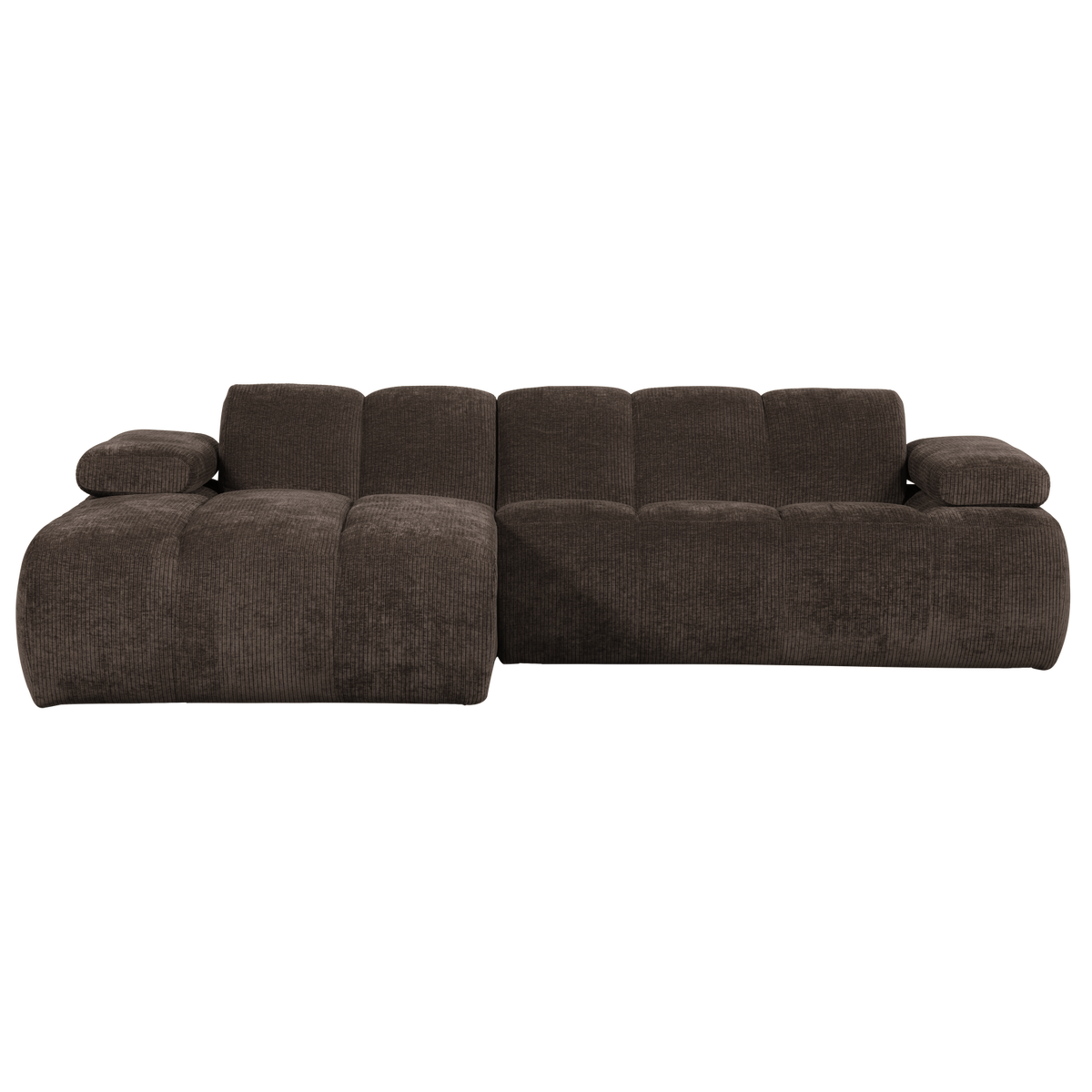 MOJO CHAISE LONGUE SOFA LINKS GERIPPTER STOFFBRAUN