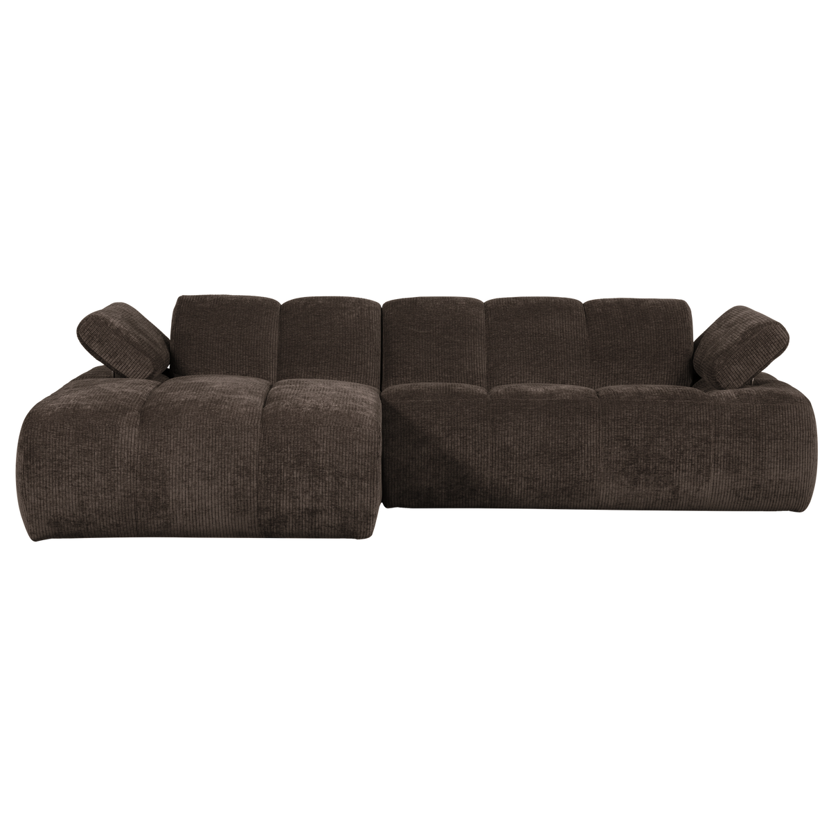 MOJO CHAISE LONGUE SOFA LINKS GERIPPTER STOFFBRAUN