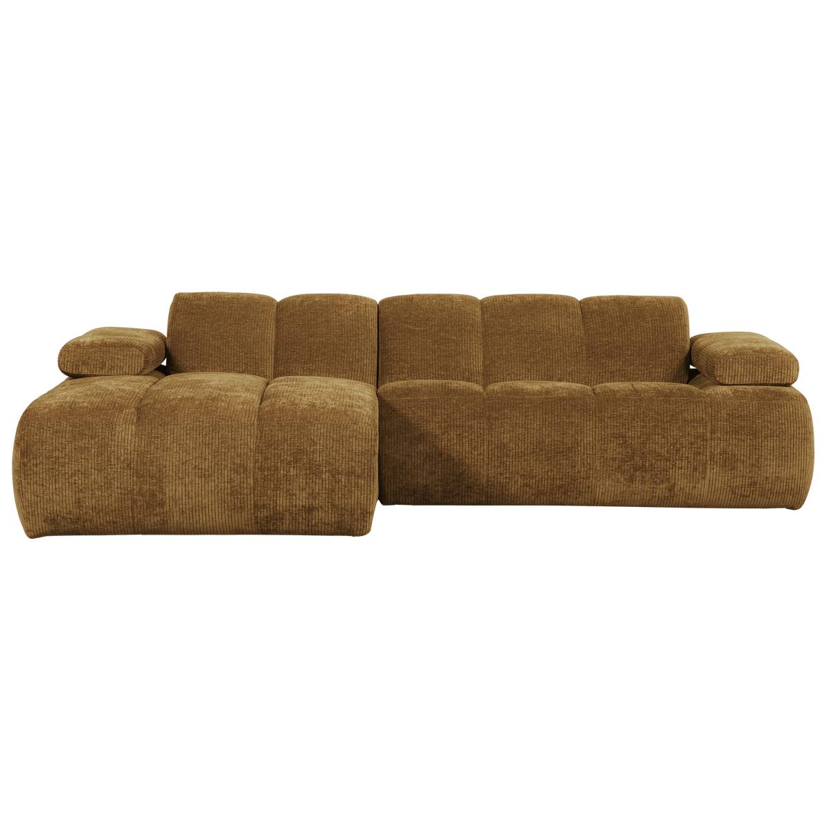 MOJO CHAISE LONGUE SOFA LINKS GERIPPTER STOFFHONIGGELB