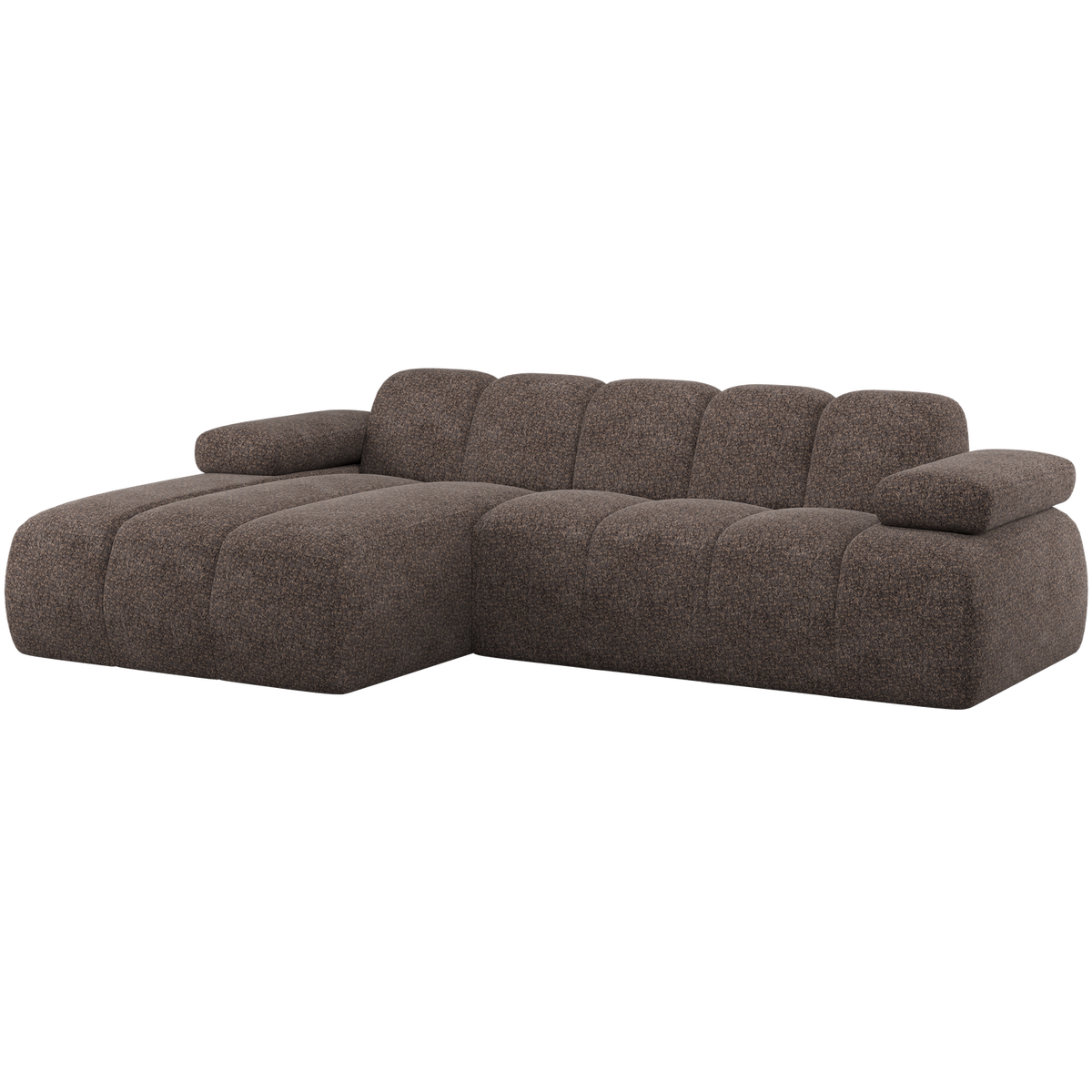 MOJO CHAISELONGUE SOFA LINKS WOLLE DUNKLER BRAUN
