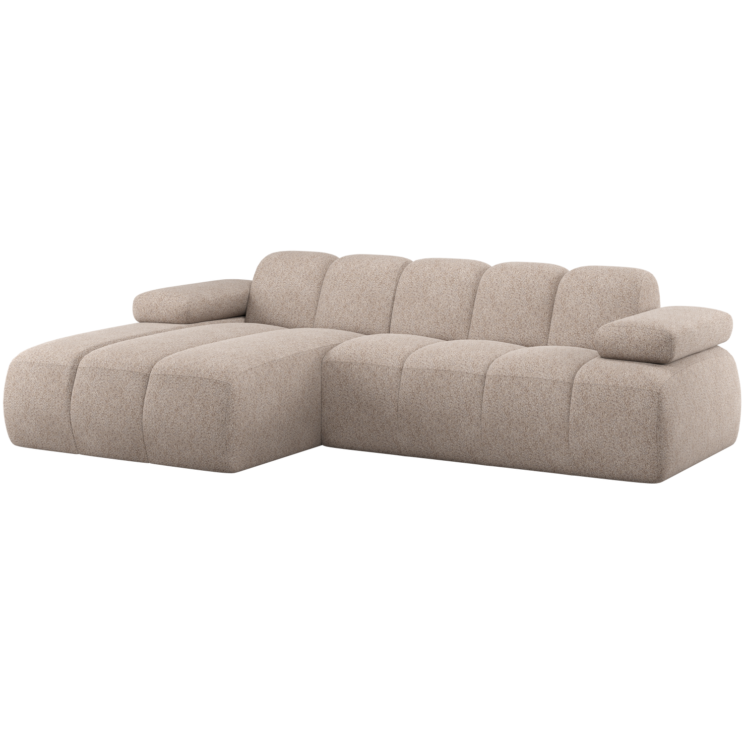 MOJO CHAISELONGUE SOFA LINKS WOLLE DUNKLER SAND