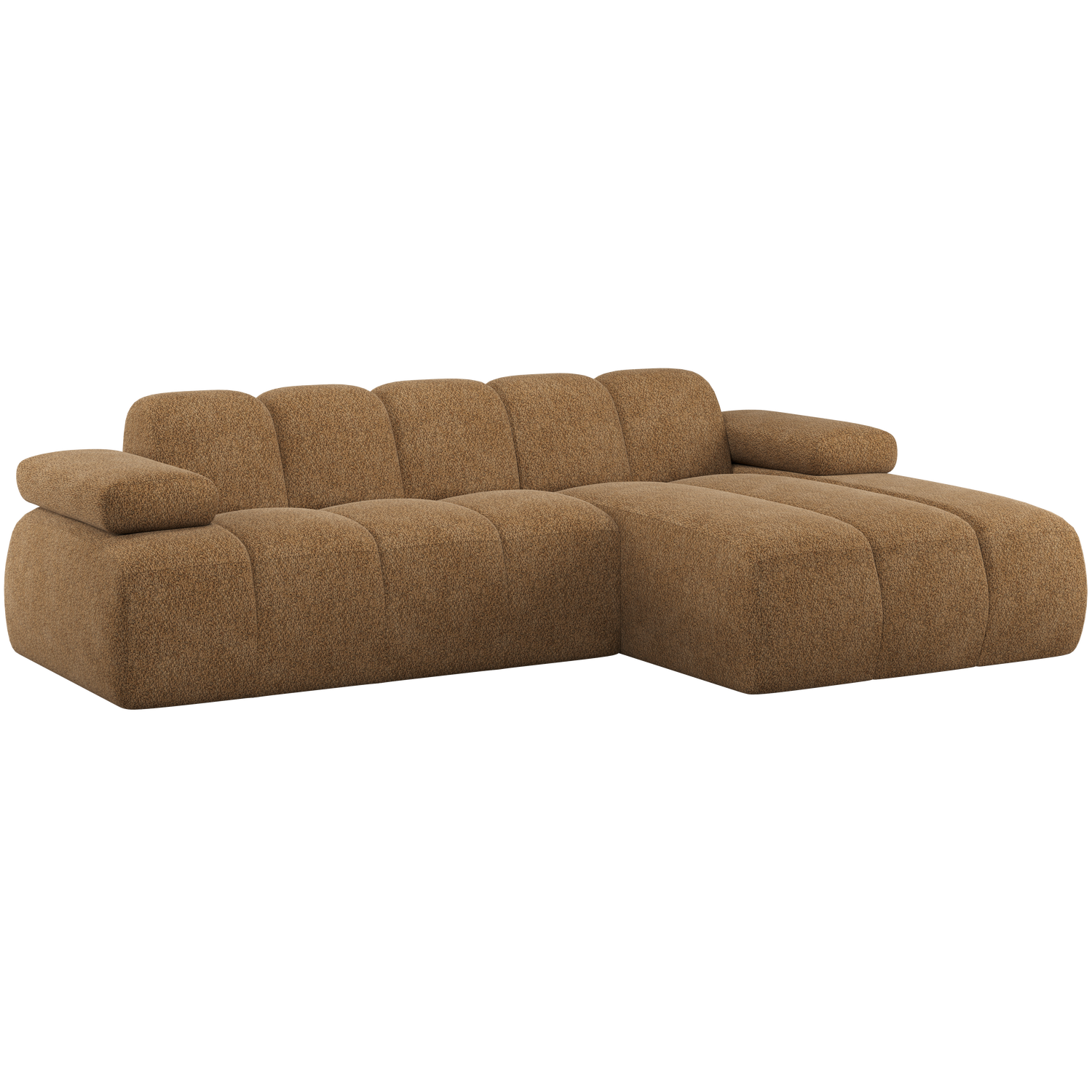 MOJO CHAISELONGUE SOFA RECHTS WOLLE HONINGELB