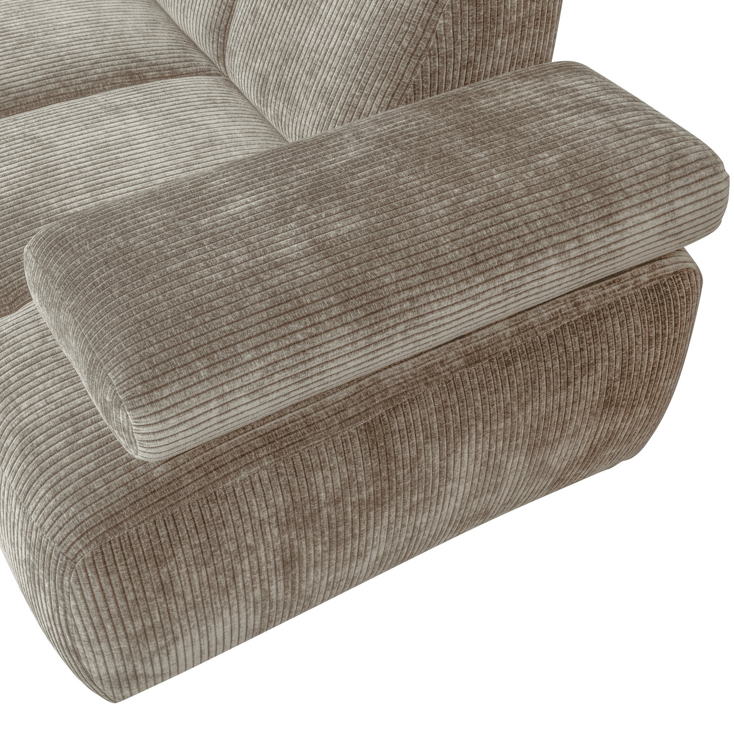 MOJO ECK SOFA LINKS GERIPPTER WEBSTOFF DUNKELSAND