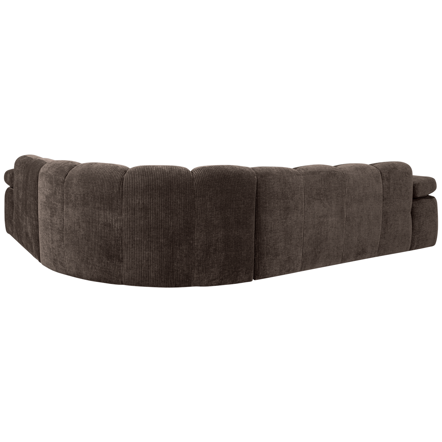 MOJO ECK SOFA RECHTS GERIPPTER WEBSTOFF BRAUN