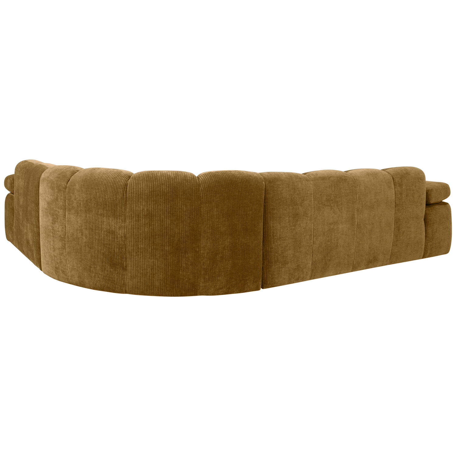 MOJO ECK SOFA RECHTS GERIPPTER WEBSTOFF HONIGGELB