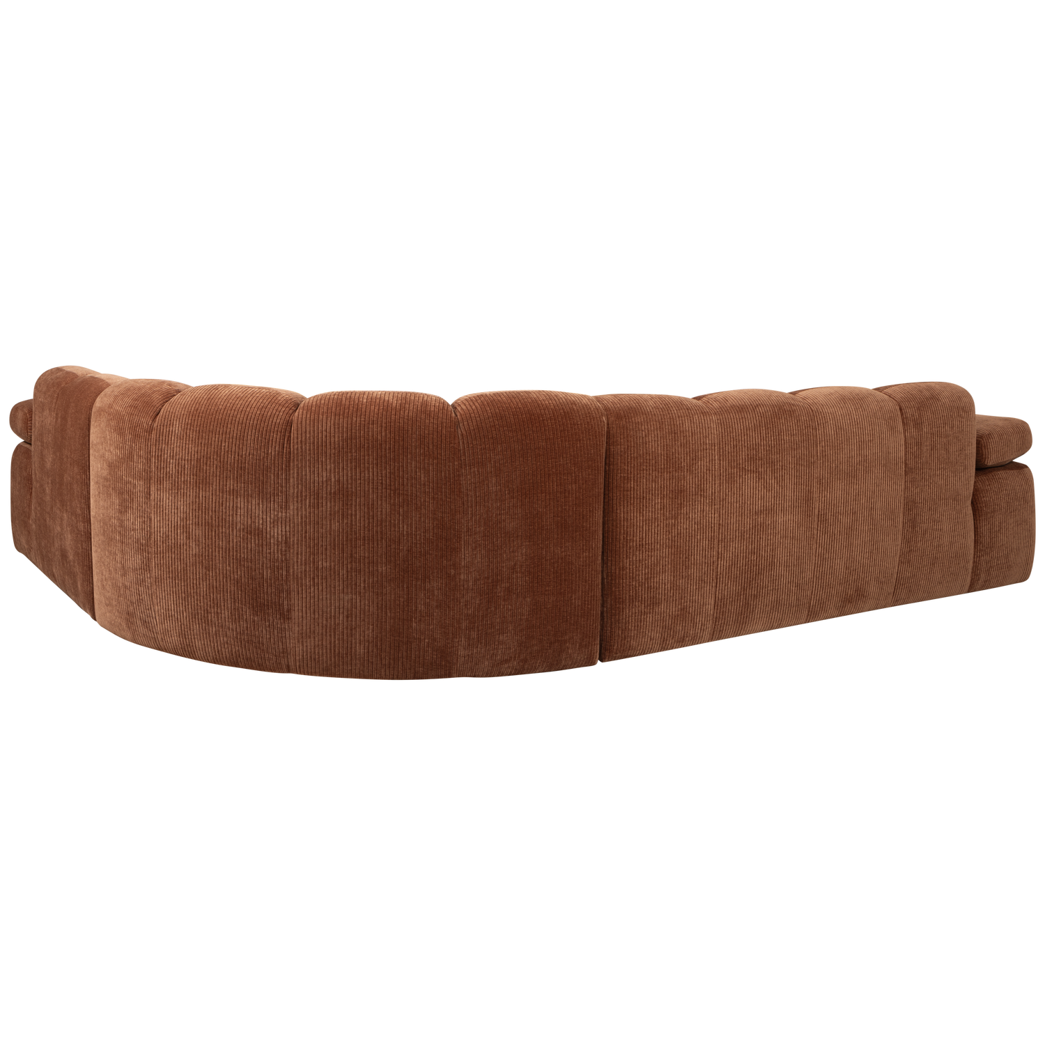 MOJO ECK SOFA RECHTS GERIPPTER WEBSTOFF ROST BRAUN