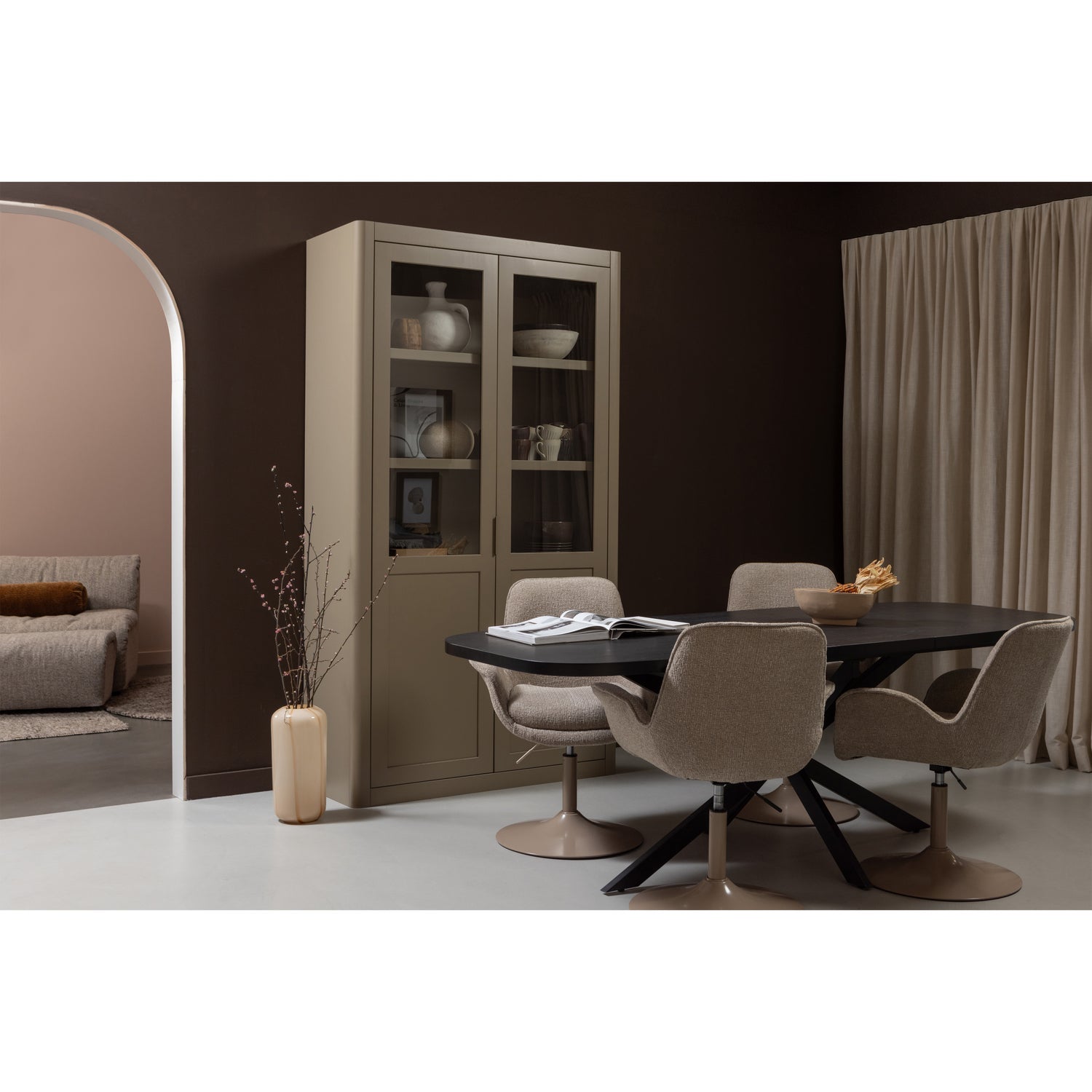 ARROS ESSTISCH AUSZIEHBAR 180-220x90CM MDF SCHWARZ