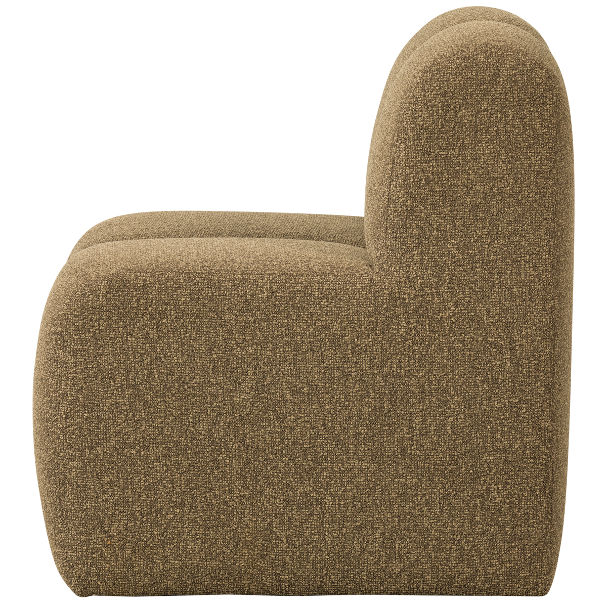 MOJO ESSBANK 84CM MIT RÜCKENLEHNE BOUCLE GELBBRAUN MELANGE