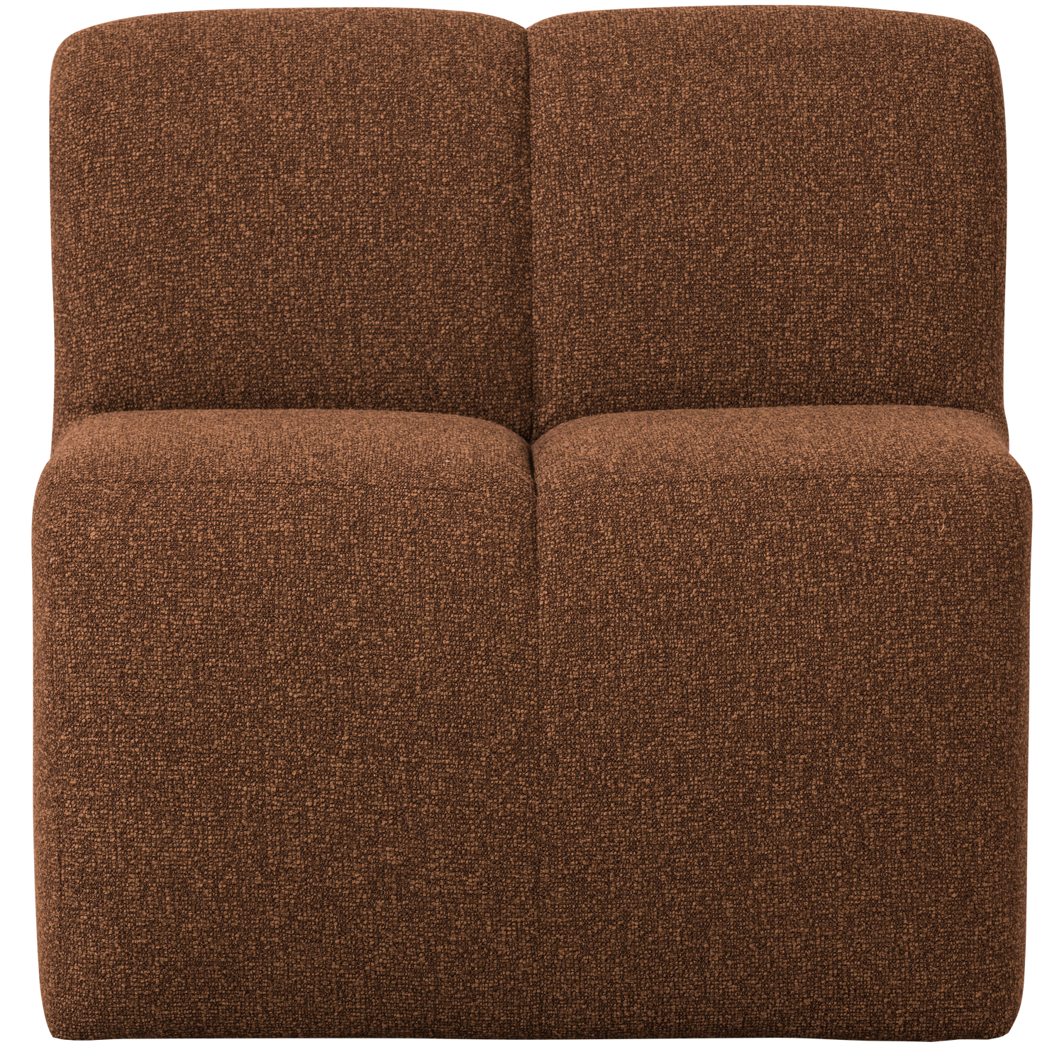 MOJO ESSBANK 84CM MIT RÜCKENLEHNE BOUCLE ROSTBRAUN MELIERT