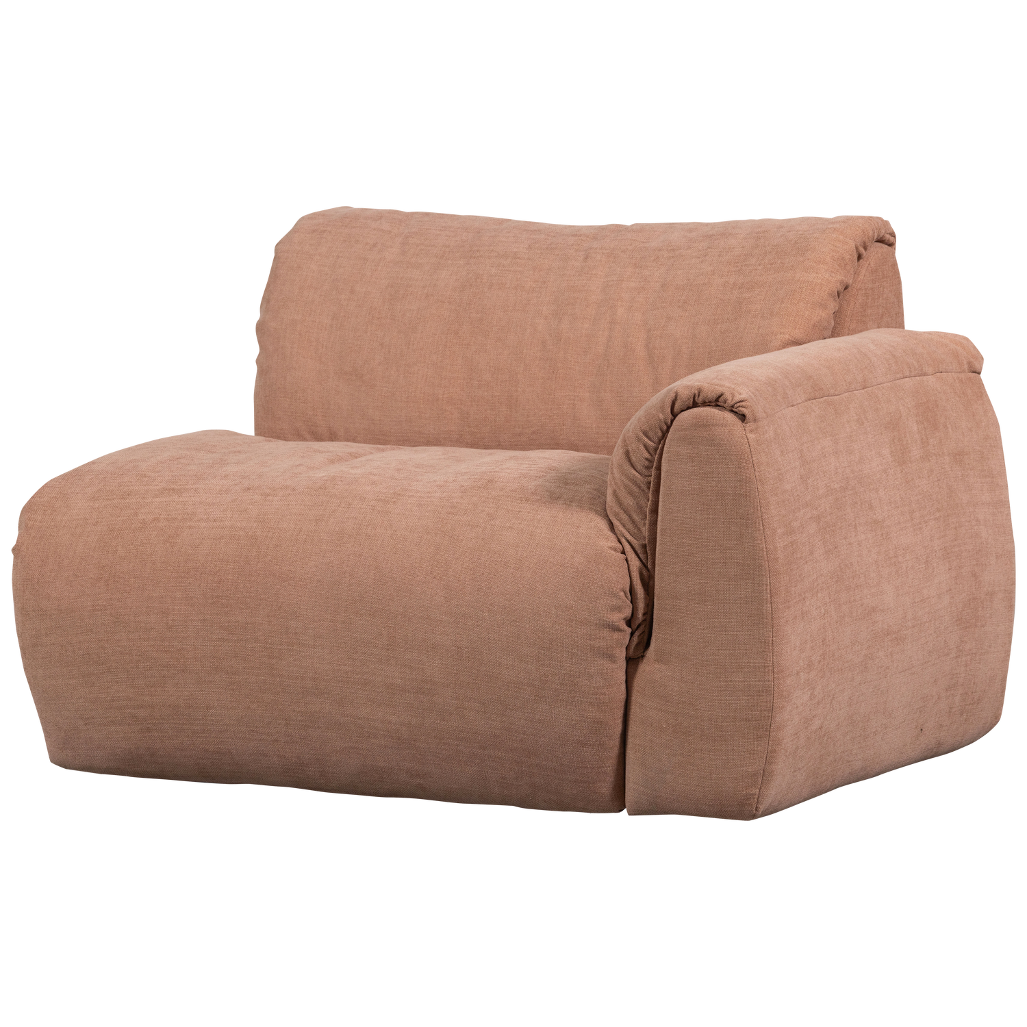 BAGGY 1-SITZER ELEMENT ARM RECHTS GEWEBTE CHENILLE ALTROSA