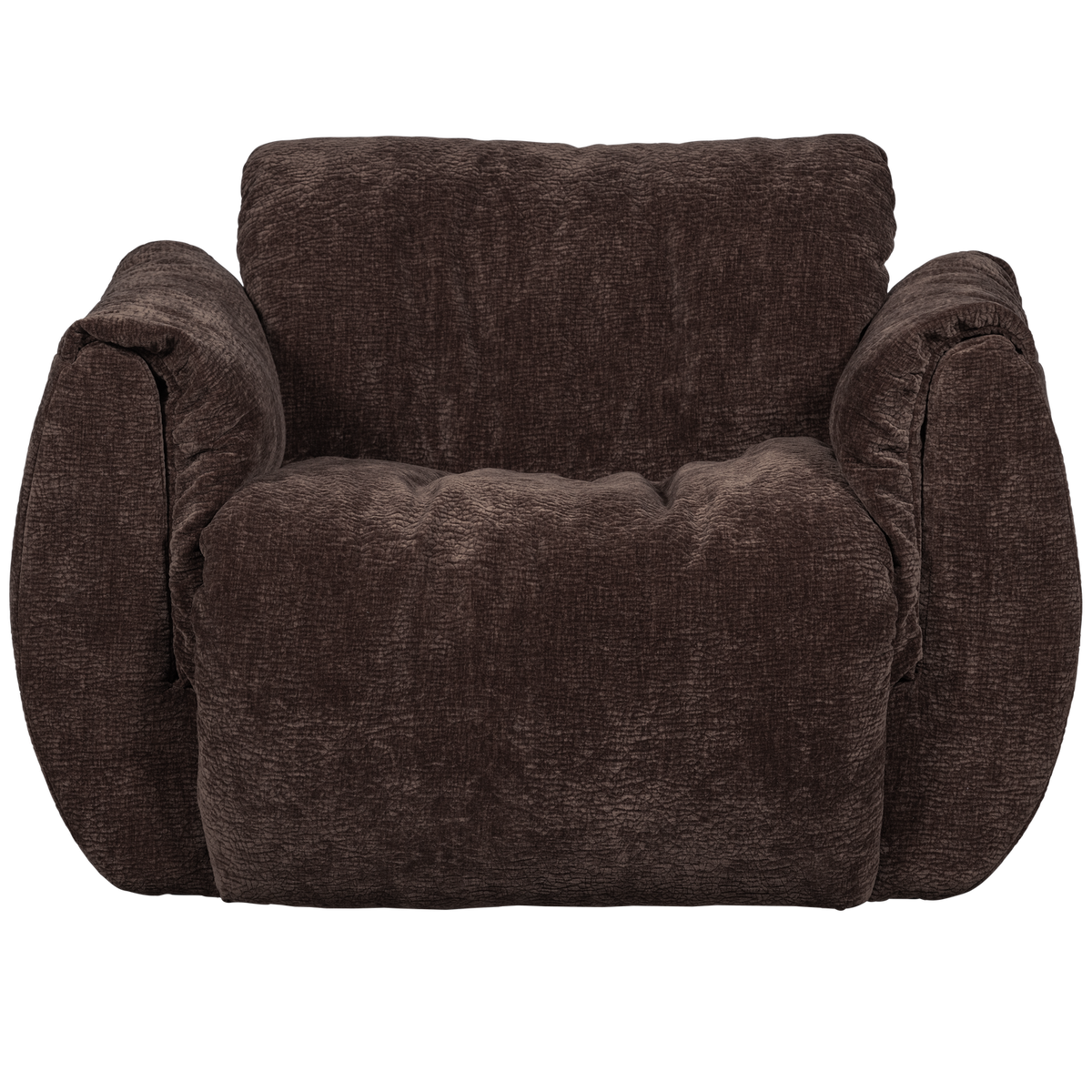 BAGGY DREHSESSEL 3D CHENILLE DUNKELBRAUN