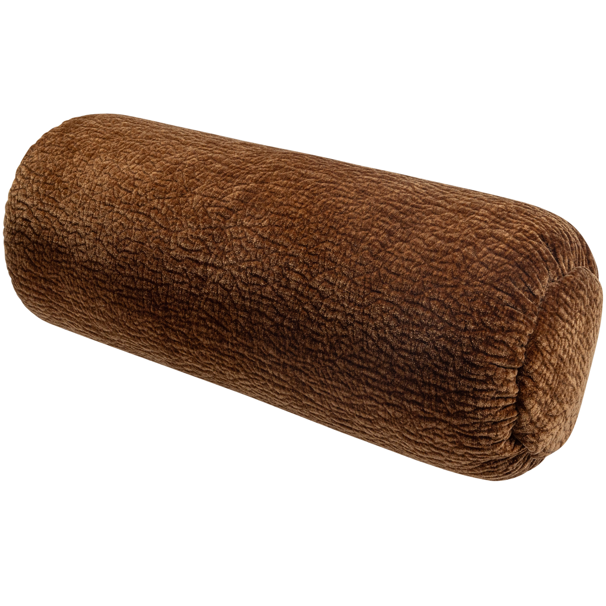 Baggy Rollenkissen 50xO23CM 3D Chenille Mittelbraun