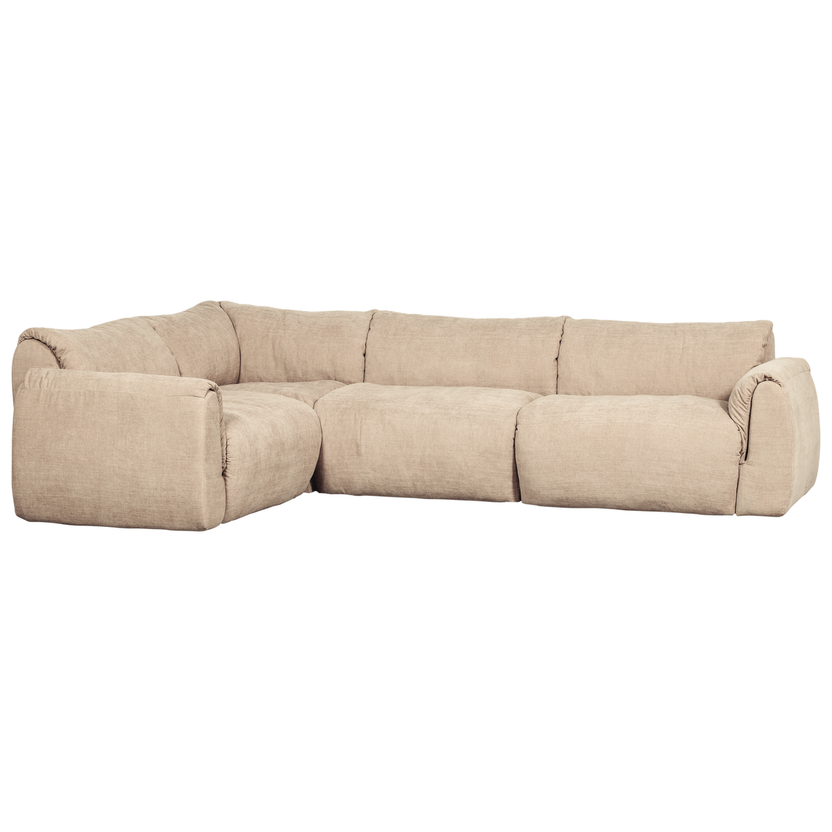 BAGGY ECKBANK LINKS GEWEBTE CHENILLE SAND
