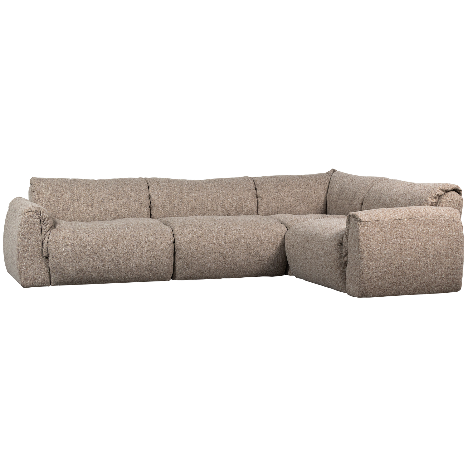 BAGGY ECKBANK RECHTS WEBSTOFF BRAUN MELANGE