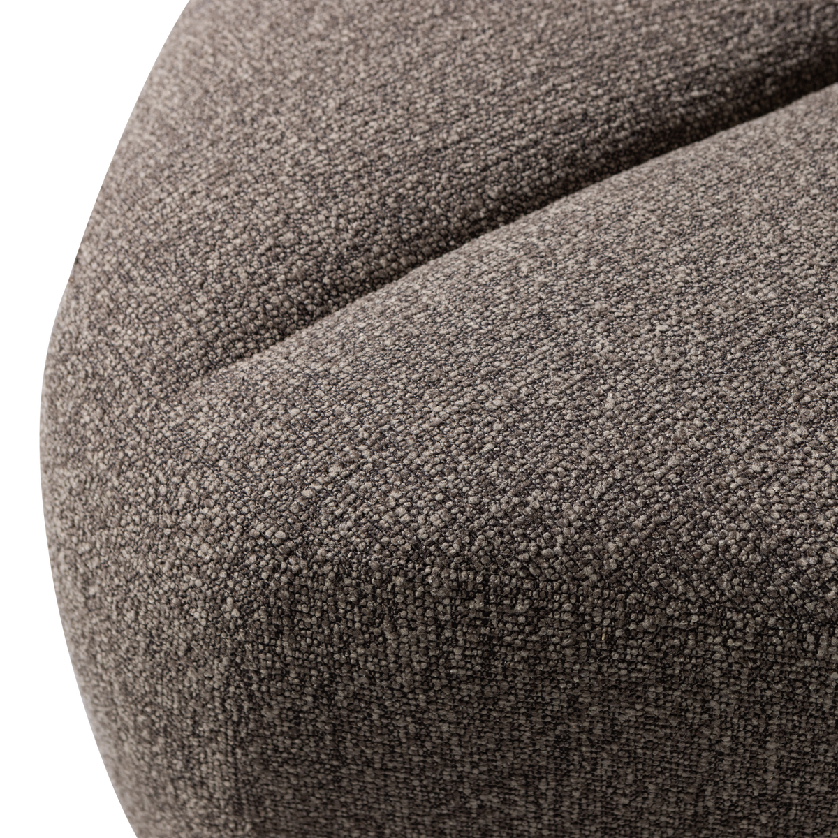 MOJO ESSBANK ECK MIT RÜCKENLEHNE BOUCLE BRAUN MELANGE
