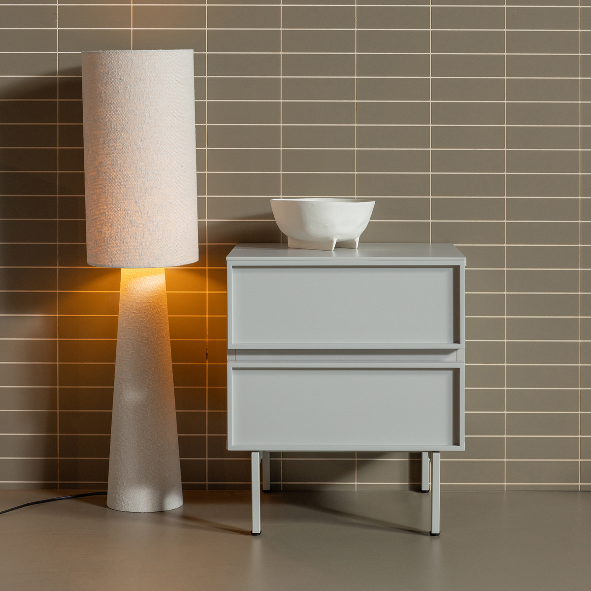 TOURS KOMMODE/ NACHTTISCH 2 SCHUBLADEN MELAMINE/MDF SAND