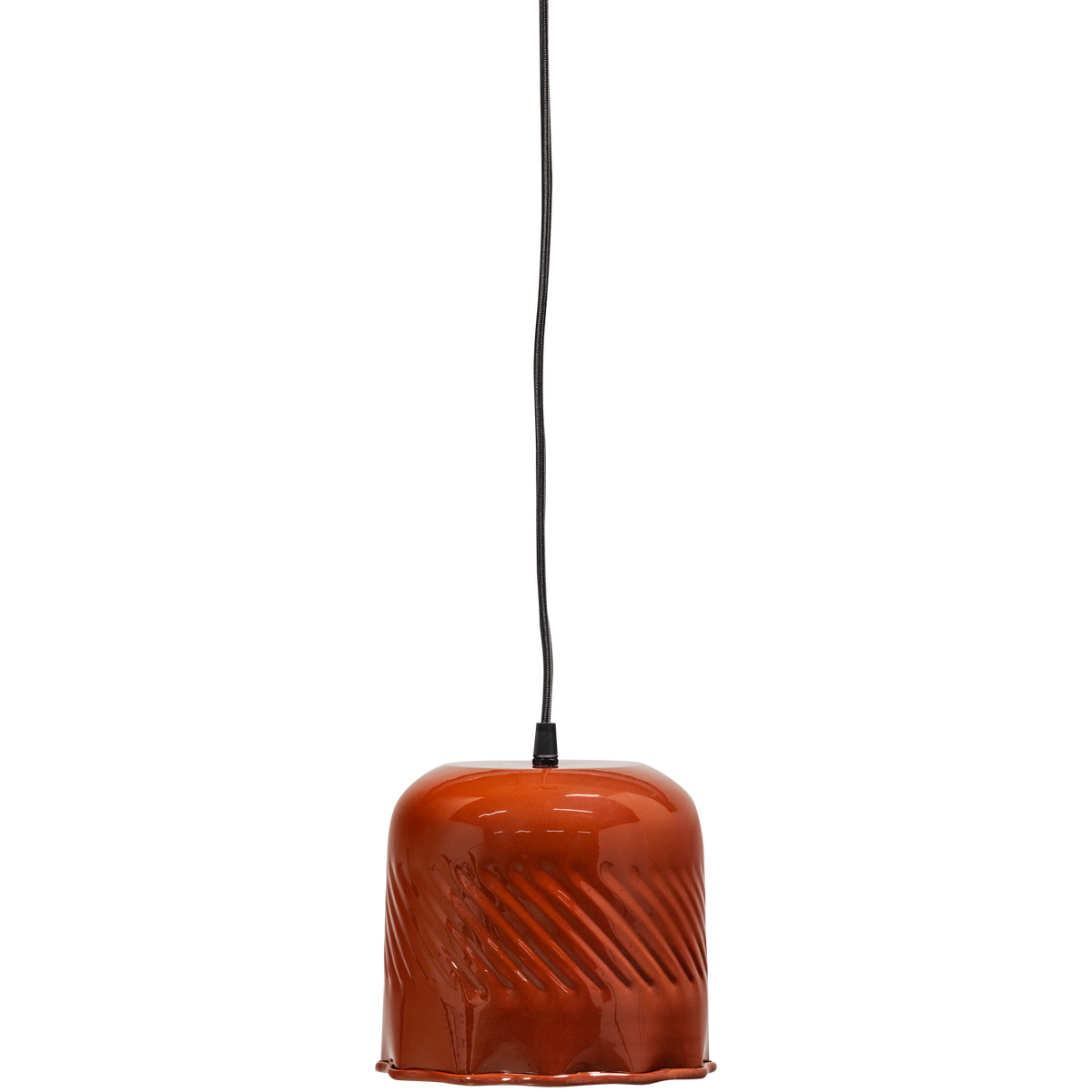 ARLESO HÄNGENDE LAMPE METALL ORANGE/BRAUN