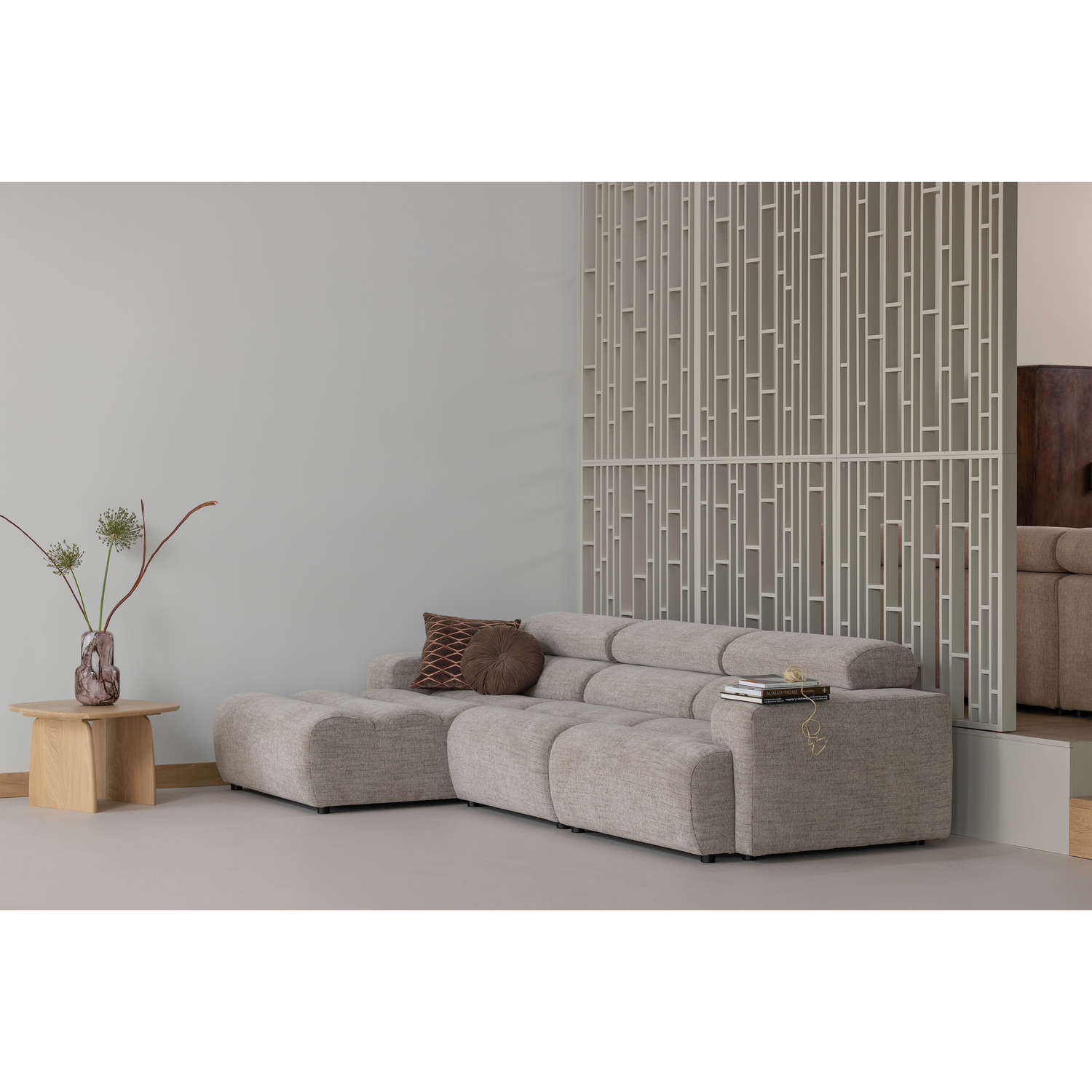 NOVI CHAISE LONGUE ELEMENT LINKS NATUR MELANGE