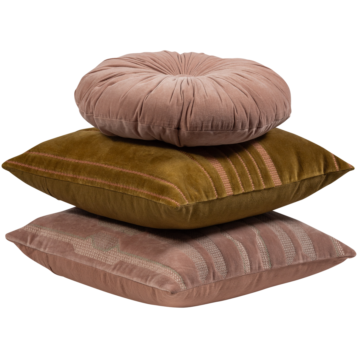 FEIS KISSIN VELVET PINK/NATUR - 3ER SET