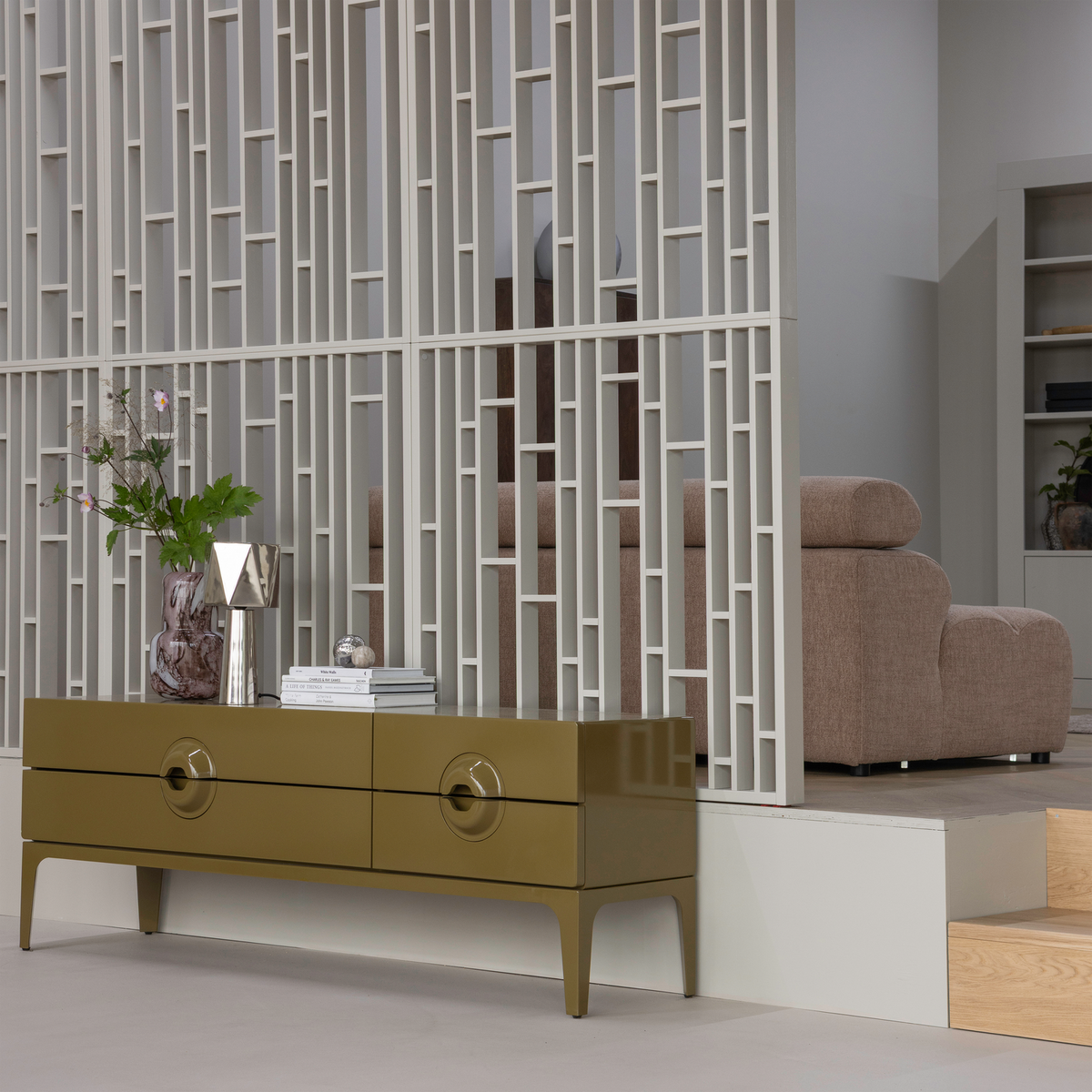 MERGE TV MÖBEL EUCALYPTUS HOLZ HONIGGELB