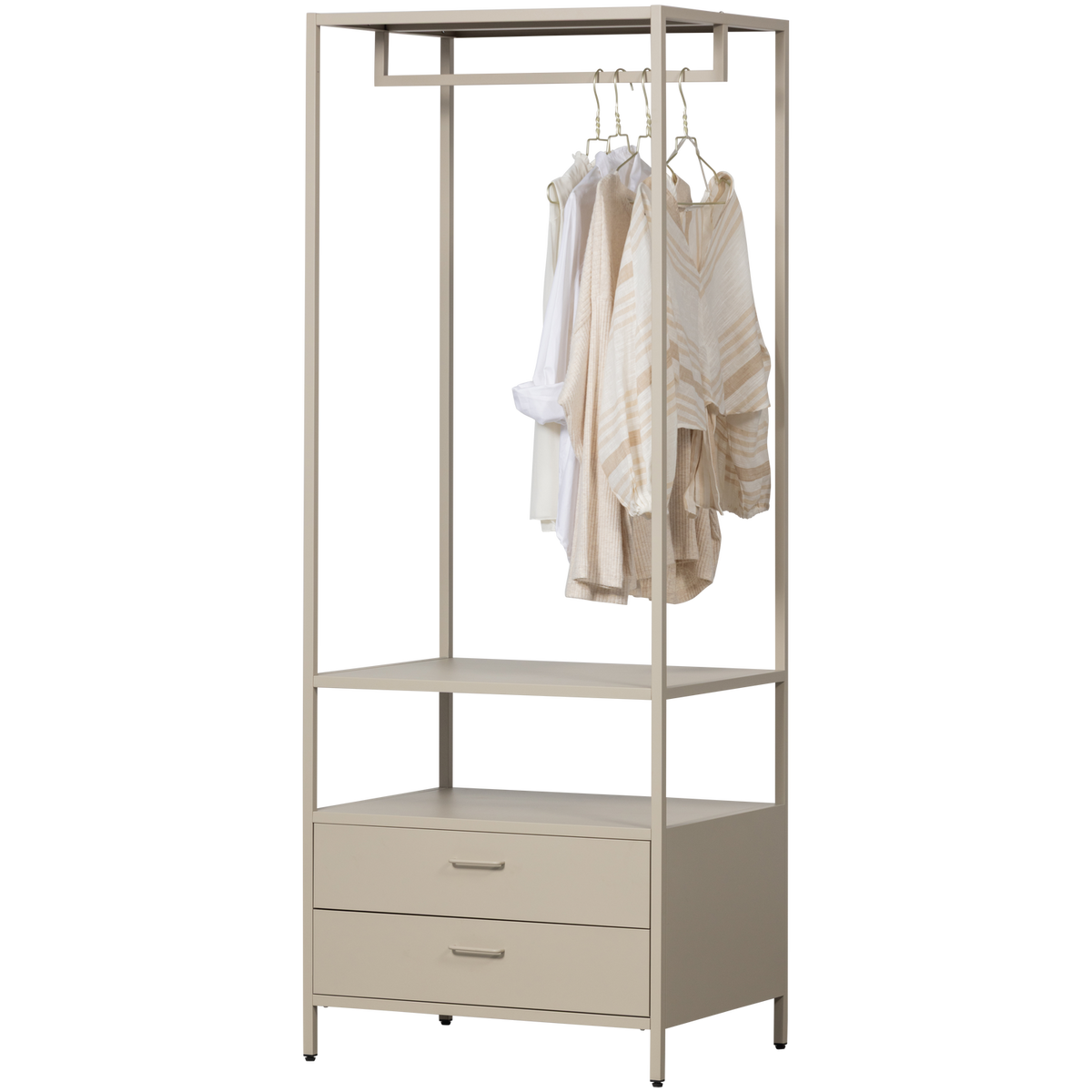 FERRIS OFFEN KLEIDERSCHRANK 70 CM METALL SAND