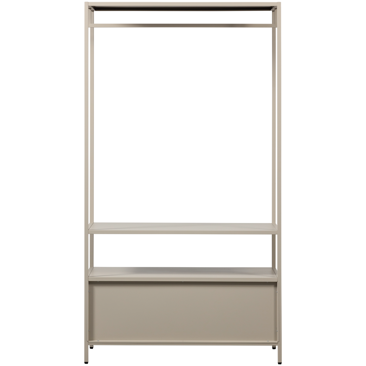 FERRIS OFFEN KLEIDERSCHRANK 100 CM METALL SAND