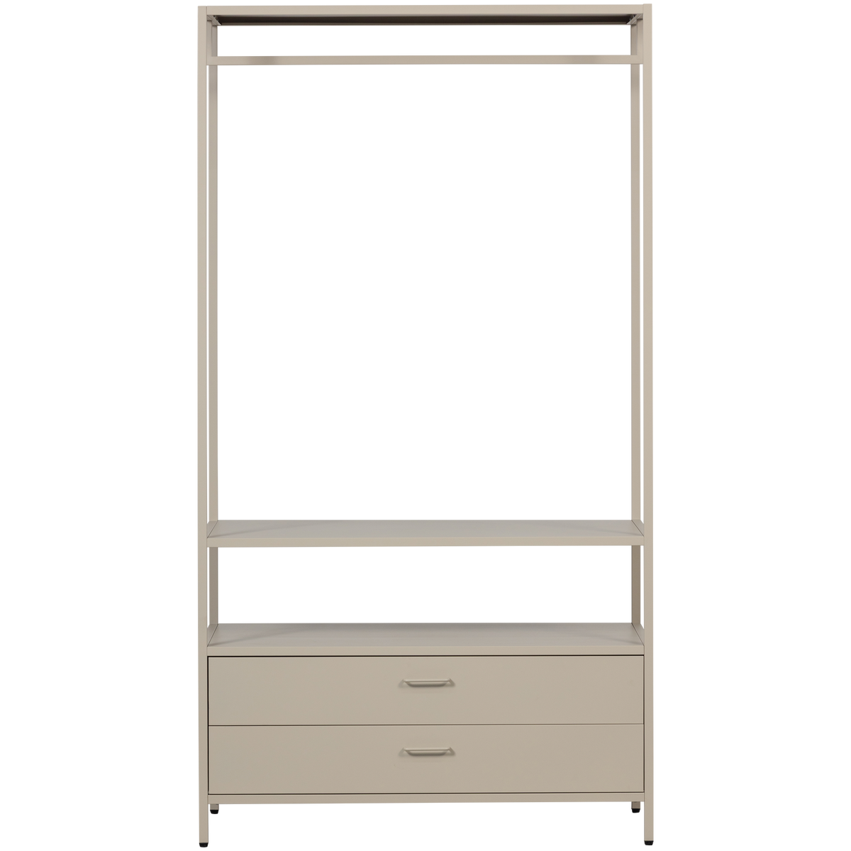 FERRIS OFFEN KLEIDERSCHRANK 100 CM METALL SAND