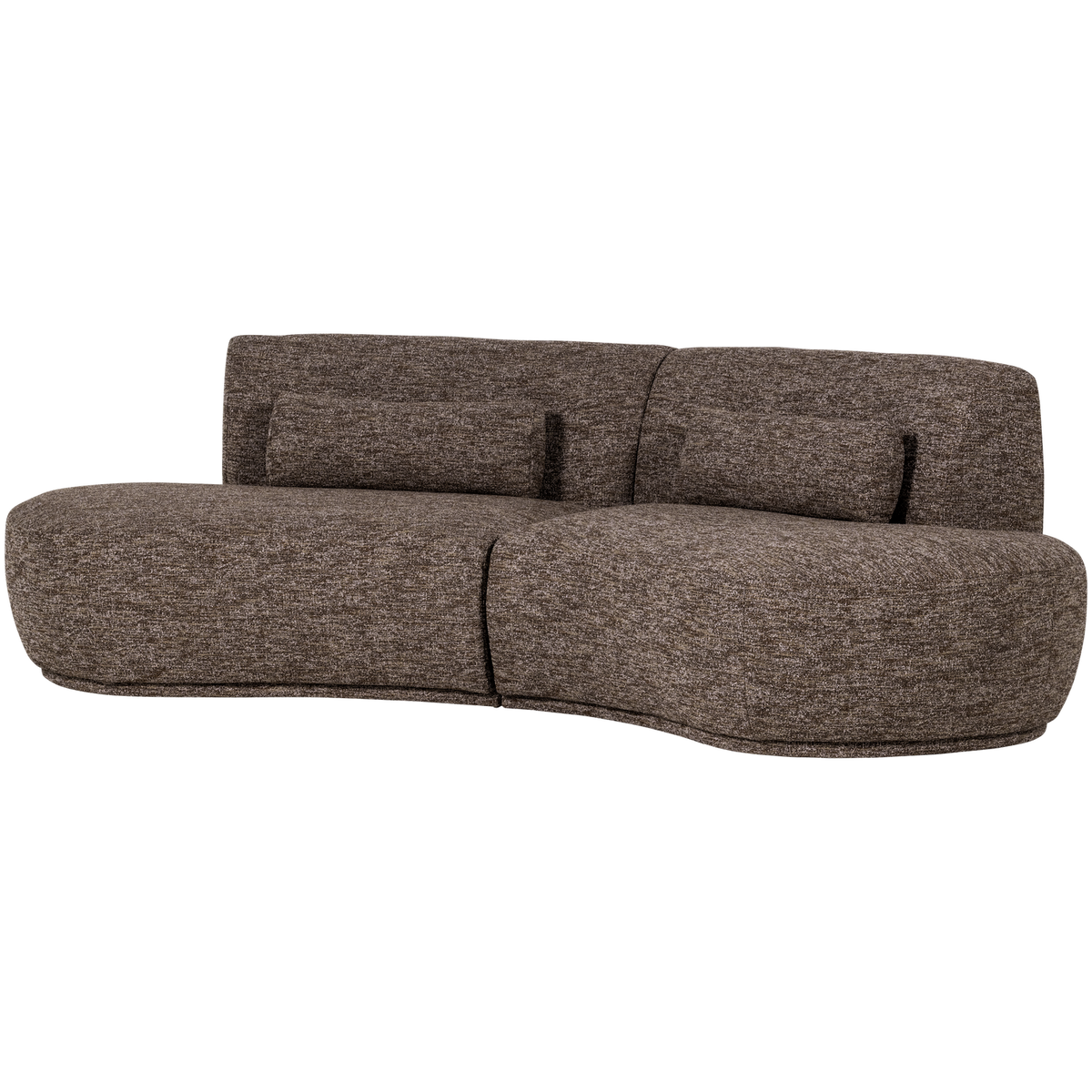 BATAVIER HALBRUNDES SOFA 4-SITZER BRAUN MELANGE