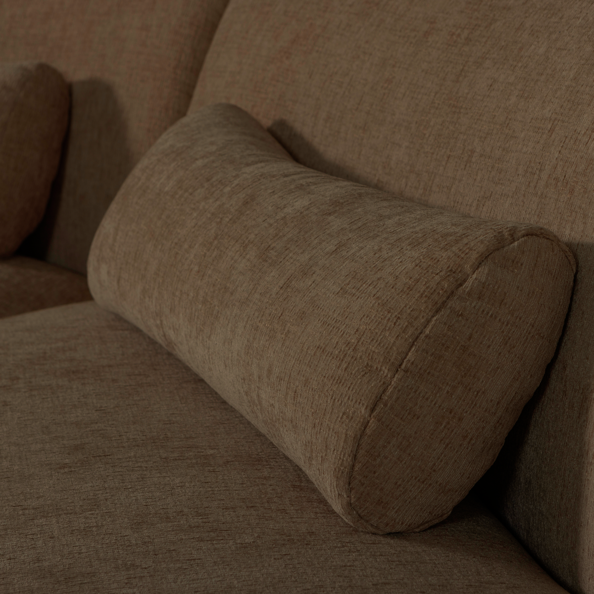 BATAVIER HALBRUNDES SOFA 4-SITZER VELVET BRAUN MELANGE