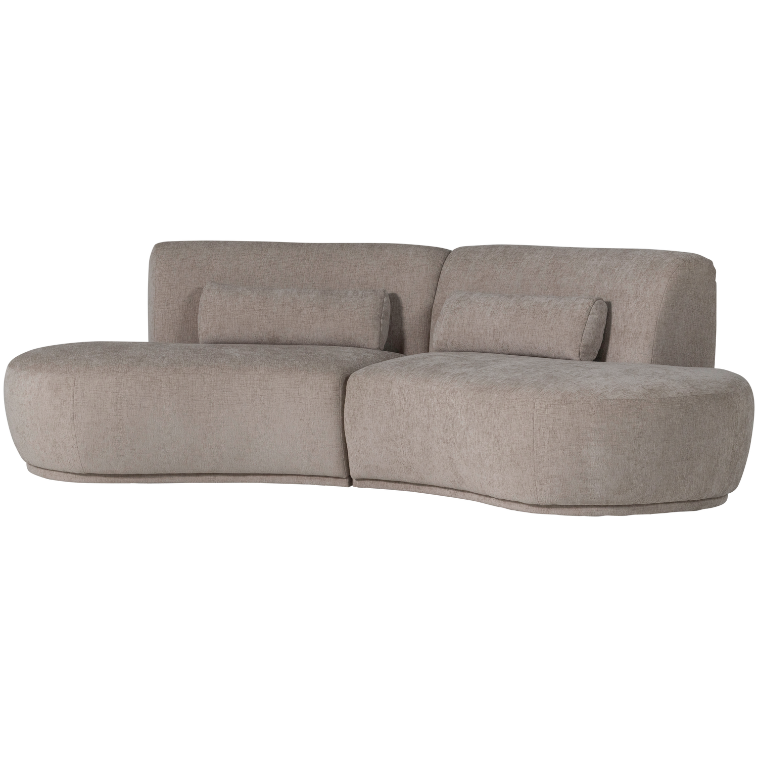 BATAVIER HALBRUNDES SOFA 4-SITZER VELVET SAND MELANGE