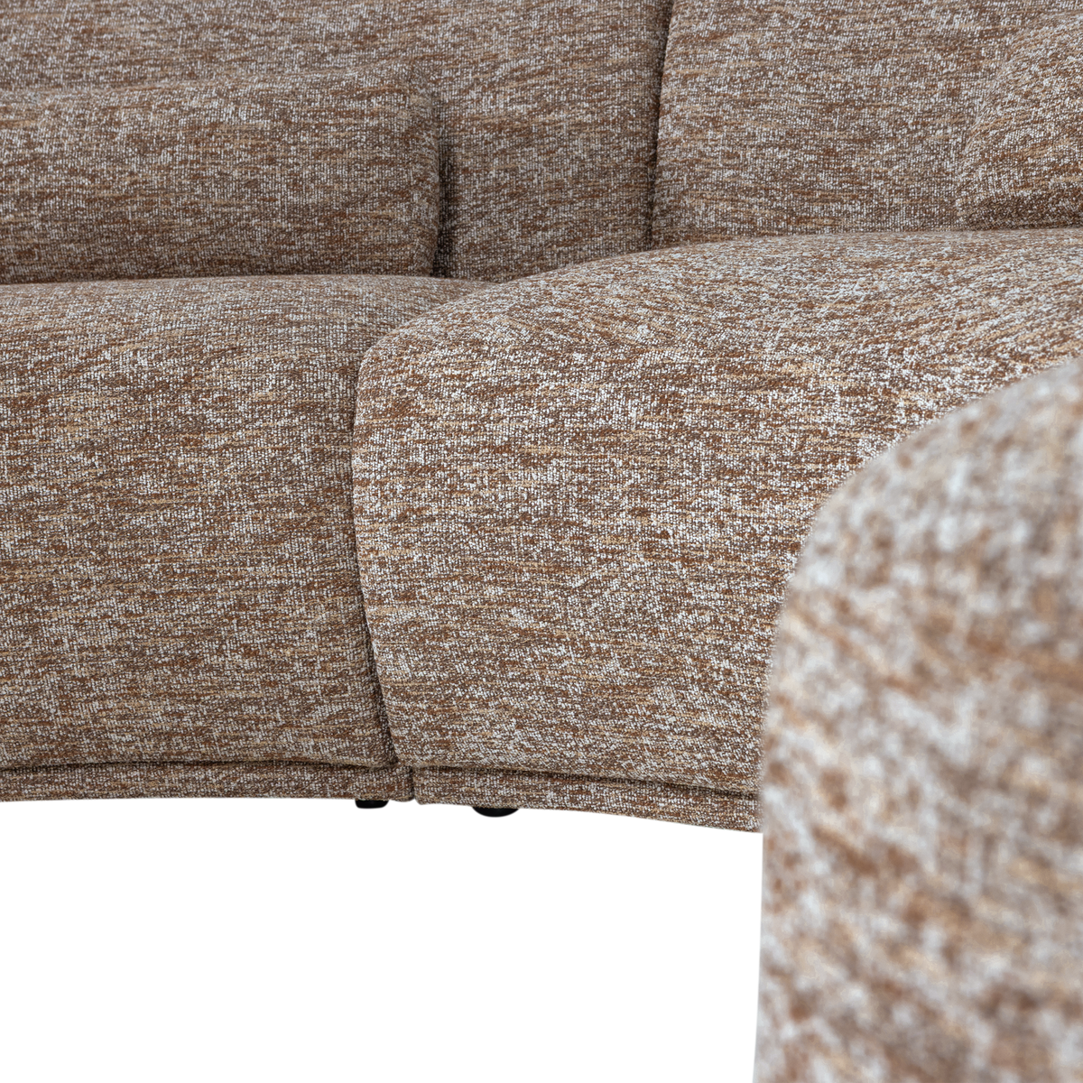 BATAVIER HALBRUNDES SOFA 6-SITZER HELLBRAUN MELANGE