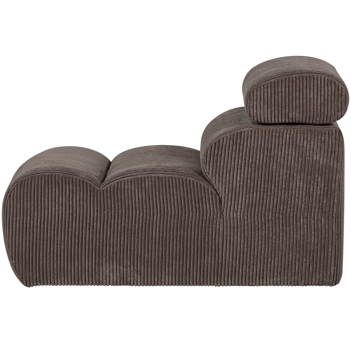 NOVI 1-SITZER ELEMENT GERIPPTER STOFF GRAU/BRAUN