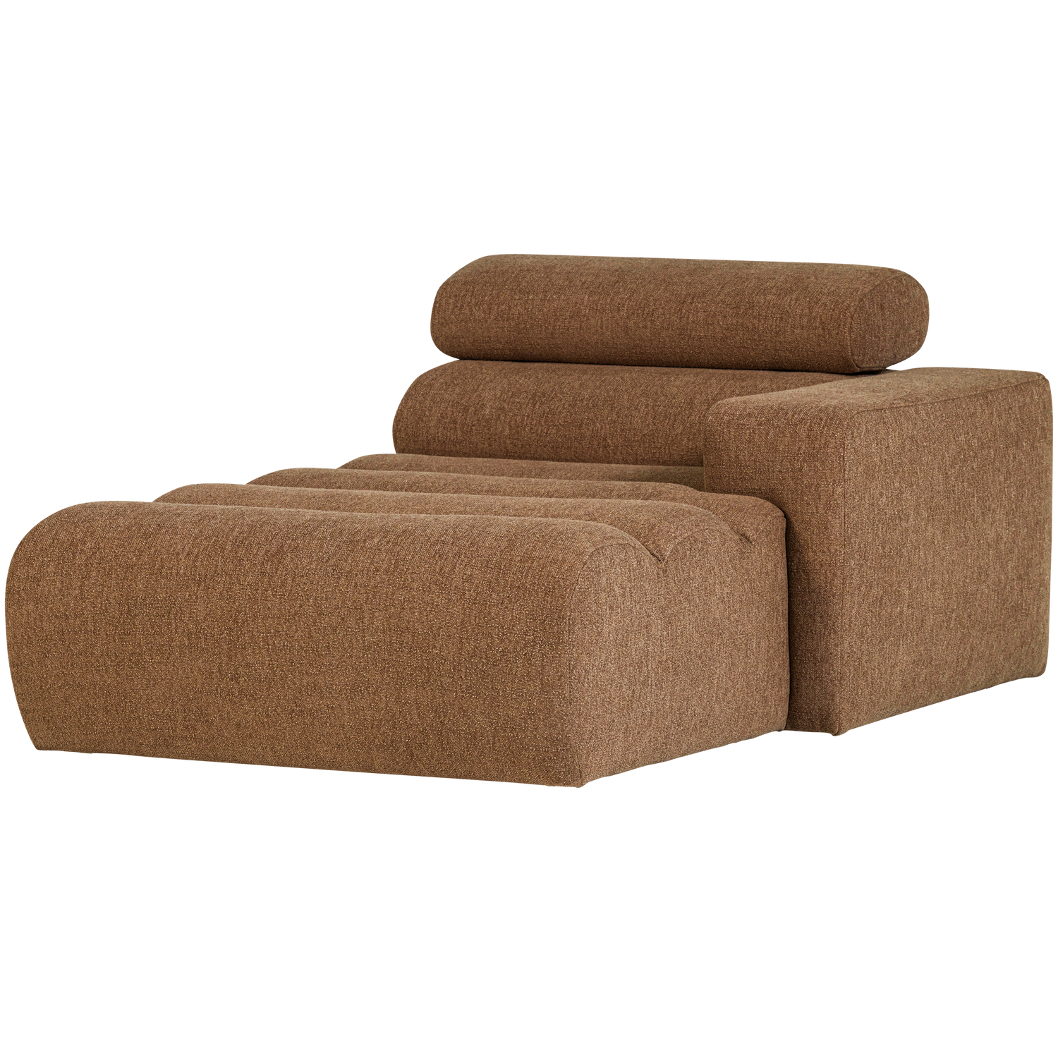 NOVI CHAISE LONGUE ELEMENT RECHTS BOUCLE KARAMELBRAUN