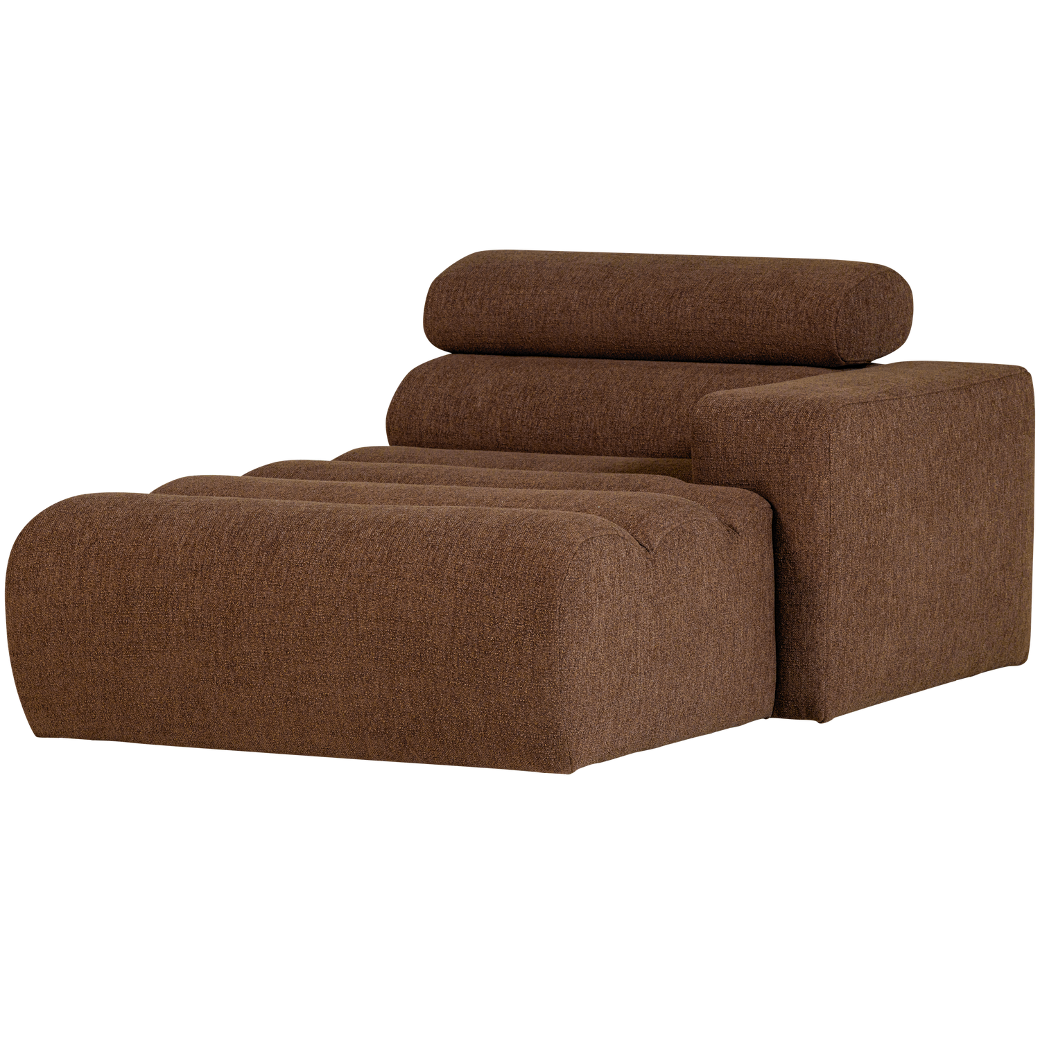 NOVI CHAISE LONGUE ELEMENT RECHTS BOUCLE MOKKABRAUN