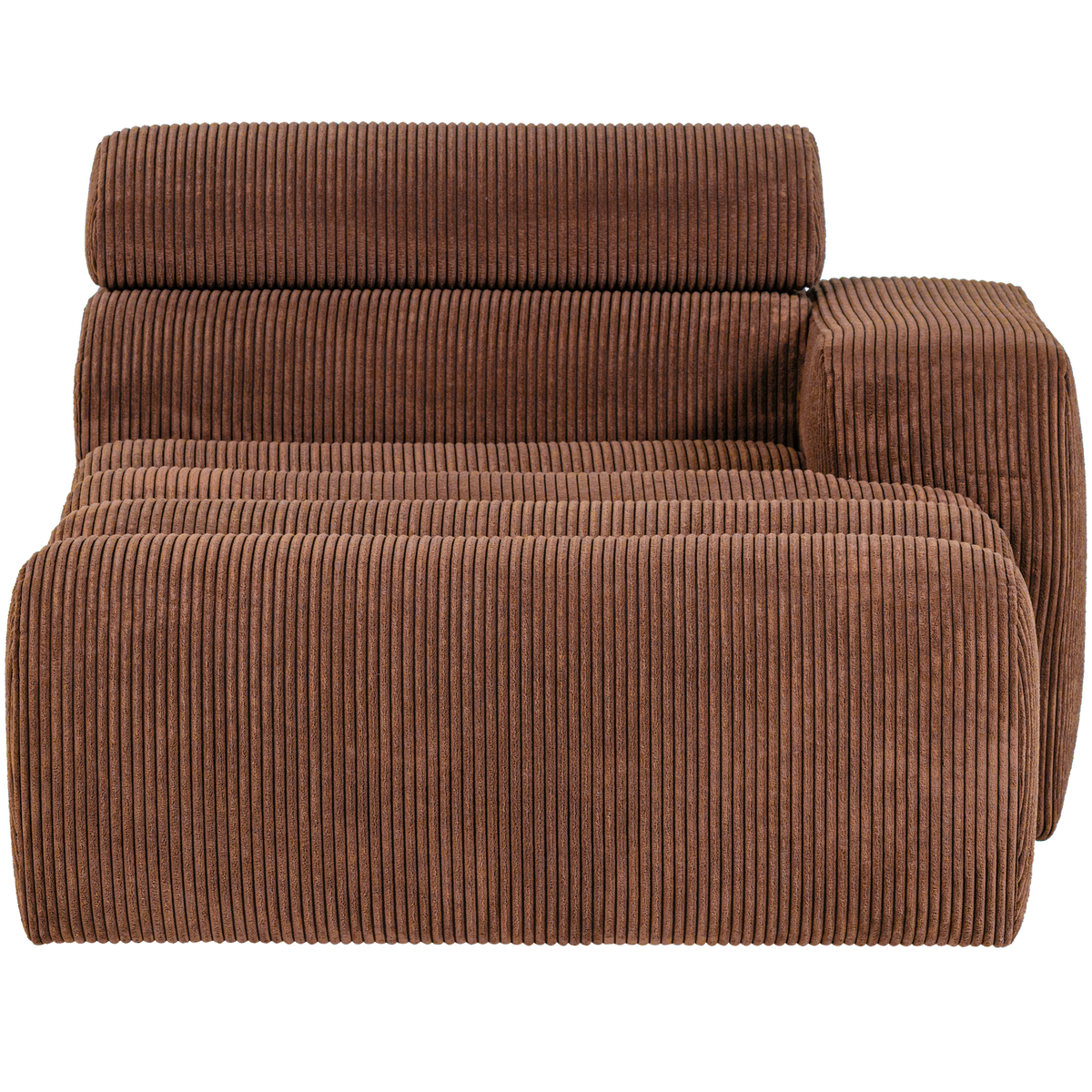 NOVI CHAISE LONGUE ELEMENT ARM RECHTS GERIPPTER STOFF TERRA