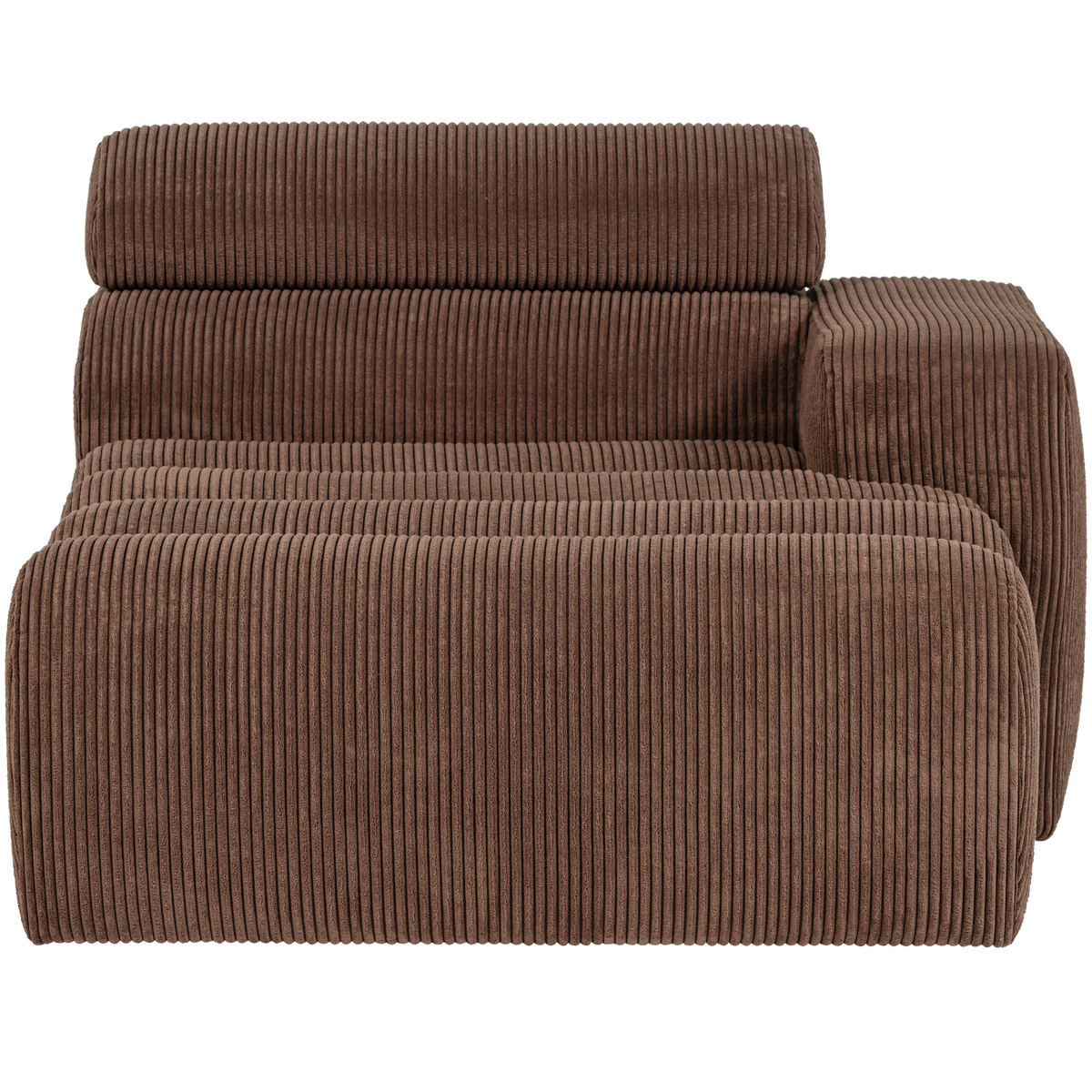 NOVI CHAISE LONGUE ELEMENT ARM RECHTS GERIPPTER MOKKABRAUN